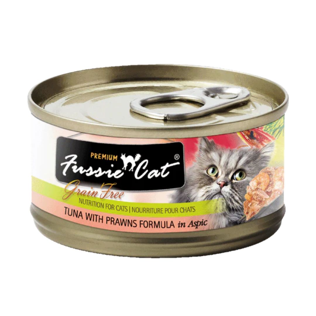 (exp: 13 Dec 2027) Fussie Cat Black Label 80g Tuna With Prawns Wet Cat Food In Aspic