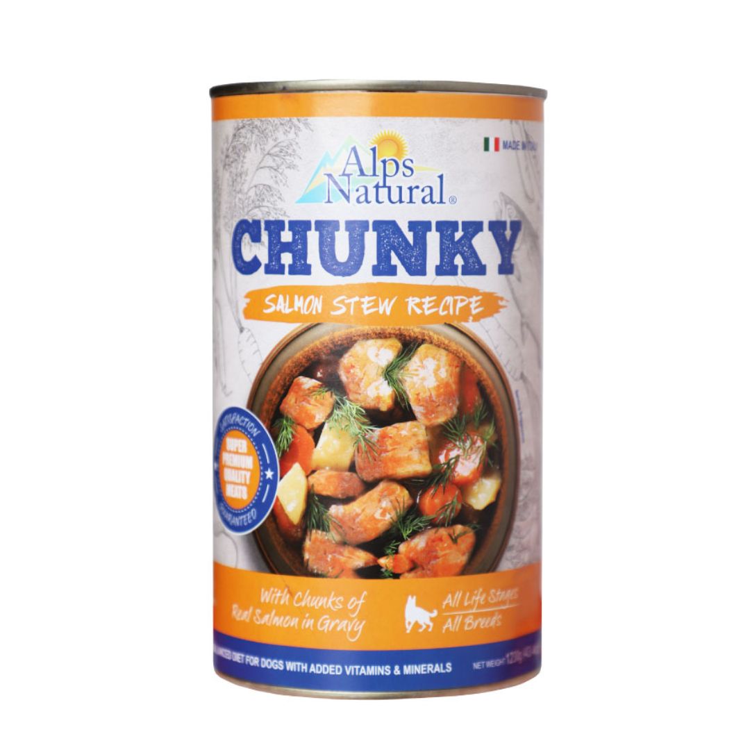 (exp: 08 Mar 2028) Alps Natural Chunky 720g Salmon Stew Recipe Wet Dog Food