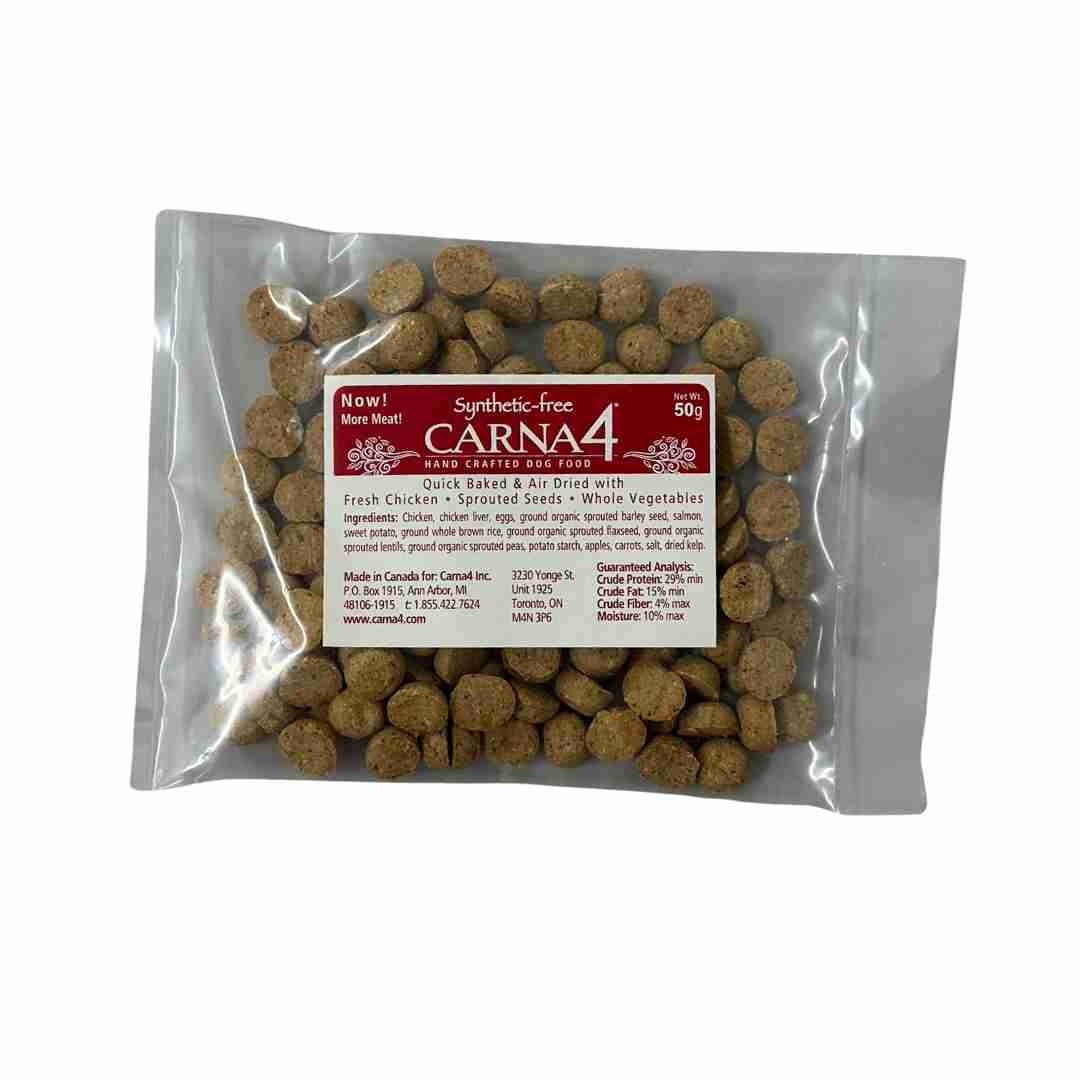 Carna4 Dog 50g Quick-baked Air Dried Nuggets Chicken Dog Food (sample)
