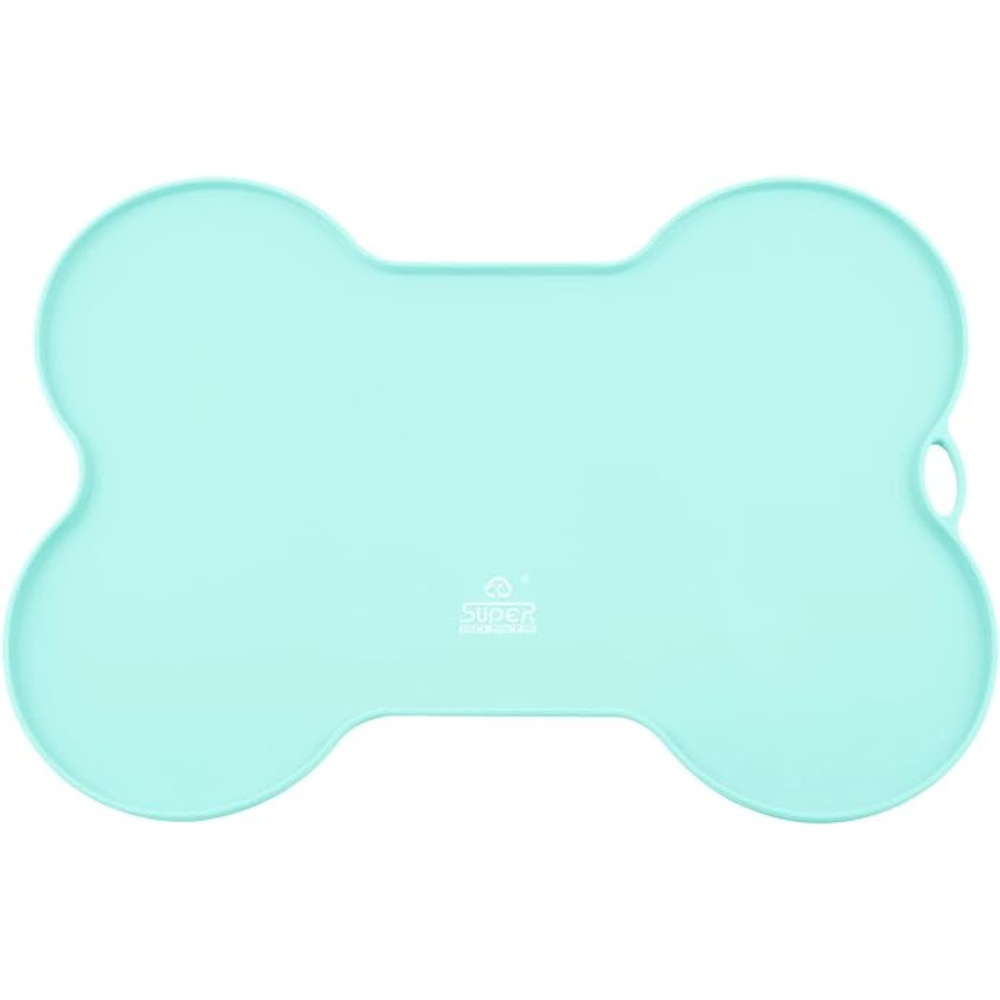 Super Design Silicone Bone Shaped Placemat For Dogs (green)