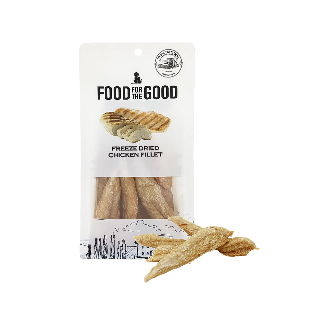 (exp: 18 Dec 2026) Food For The Good Freeze Dried Chicken Fillet Dog & Cat Treats 100g
