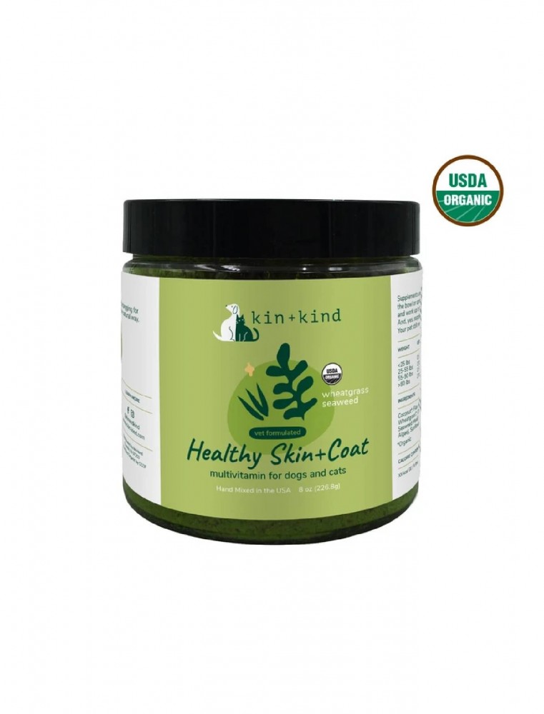 Kin+kind 226g Organic Healthy Skin & Coat Supplement For Dogs & Cats