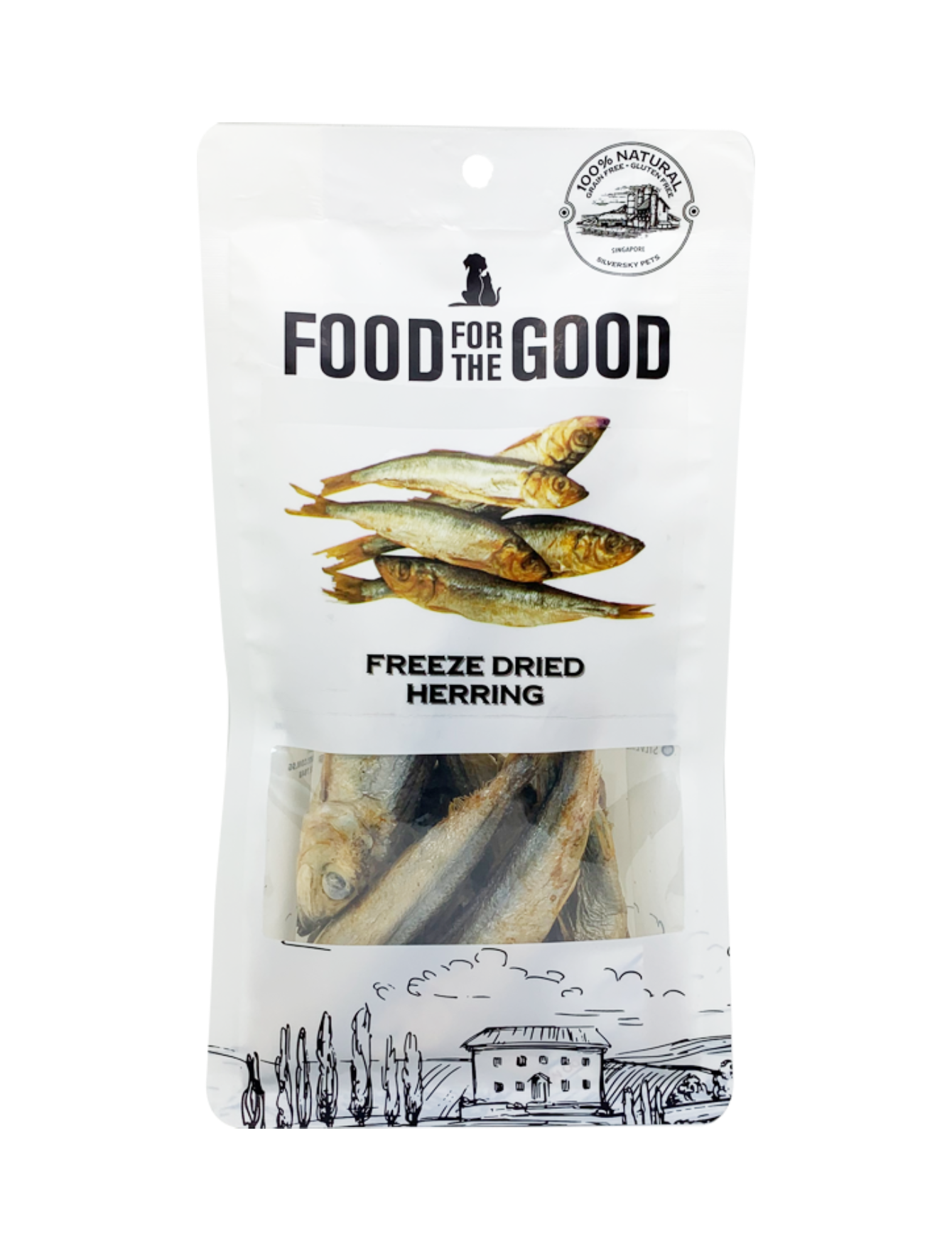 (exp: 06 Mar 2027) Food For The Good Freeze Dried Herring Dog & Cat Treats 50g