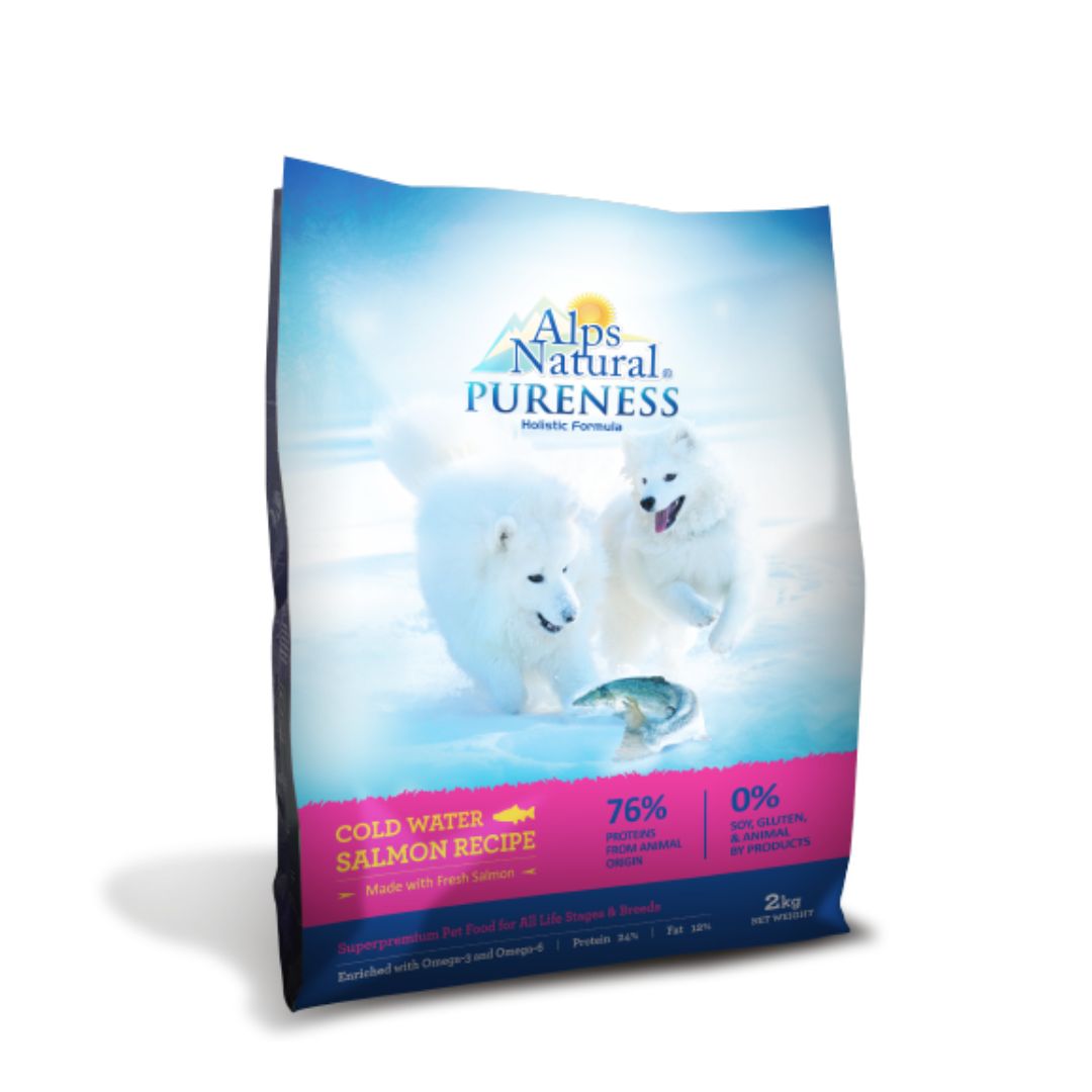 (exp: 11 Sep 2026) Alps Natural Pureness 2kg Cold Water Salmon Recipe Dry Dog Food