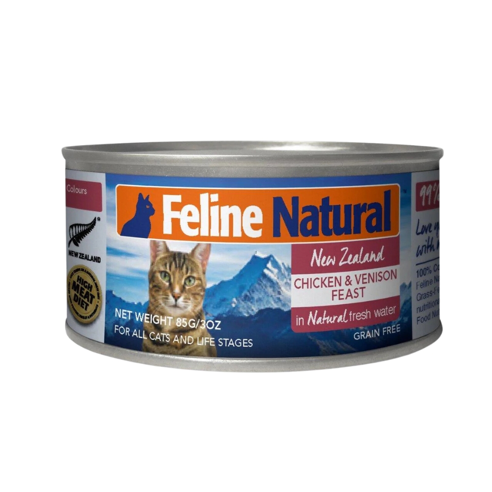 Feline Natural Cat 85g Chicken & Venison Feast Canned Wet Cat Food