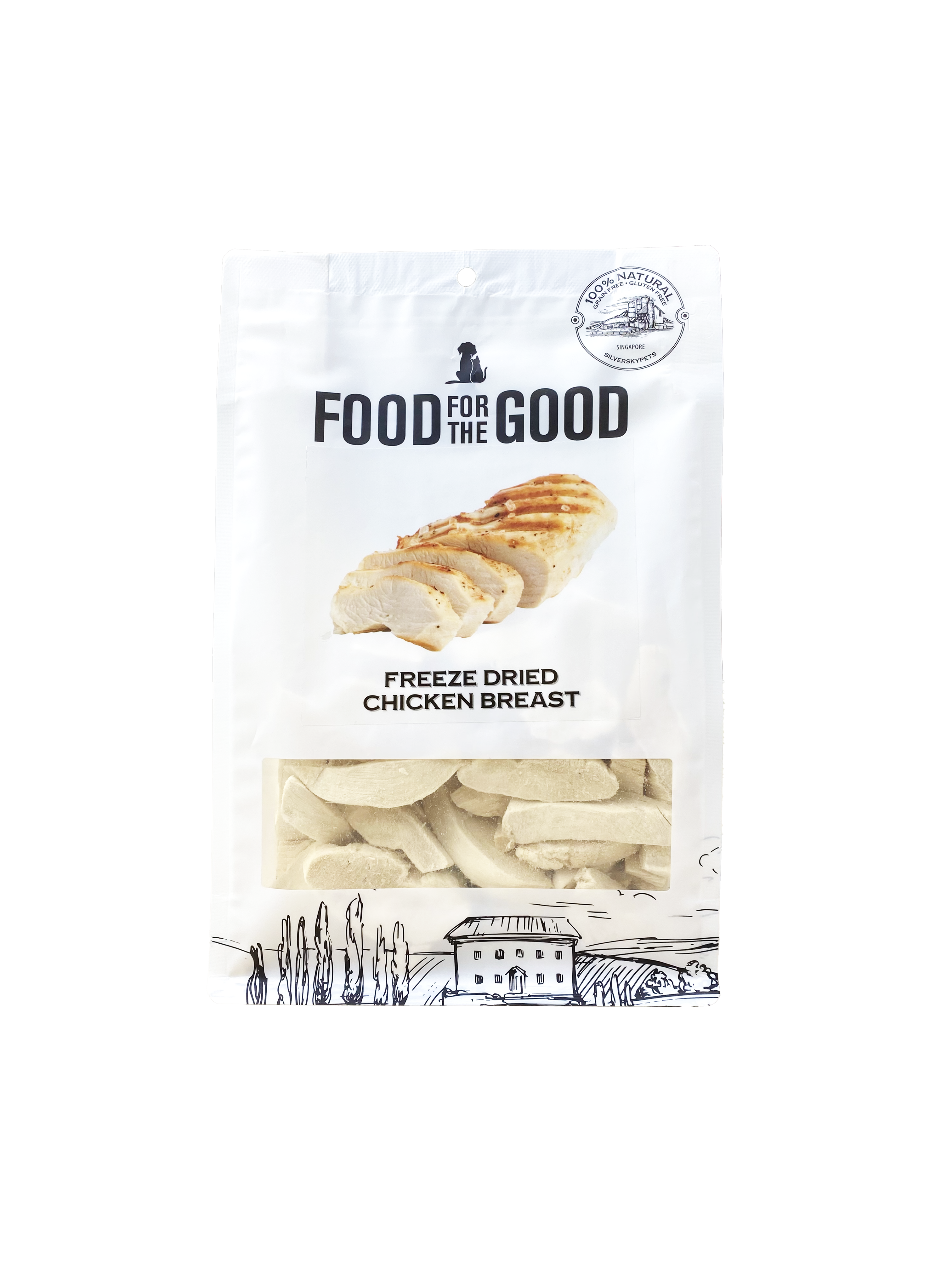 (exp: 16 Dec 2026) Food For The Good Freeze Dried Chicken Breast Dog & Cat Treats 250g