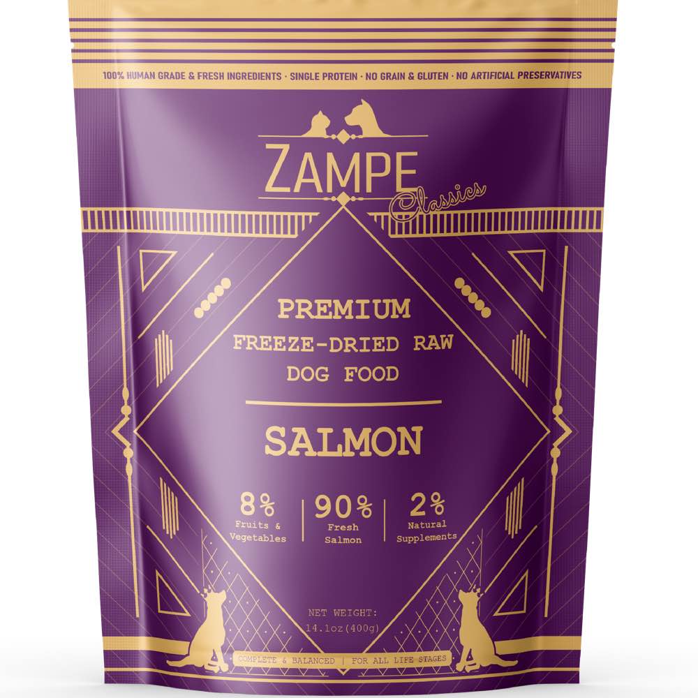 (exp: 01 Jul 2026) Zampe Dog 400g Freeze Dried Raw Salmon Slider Raw Dog Food