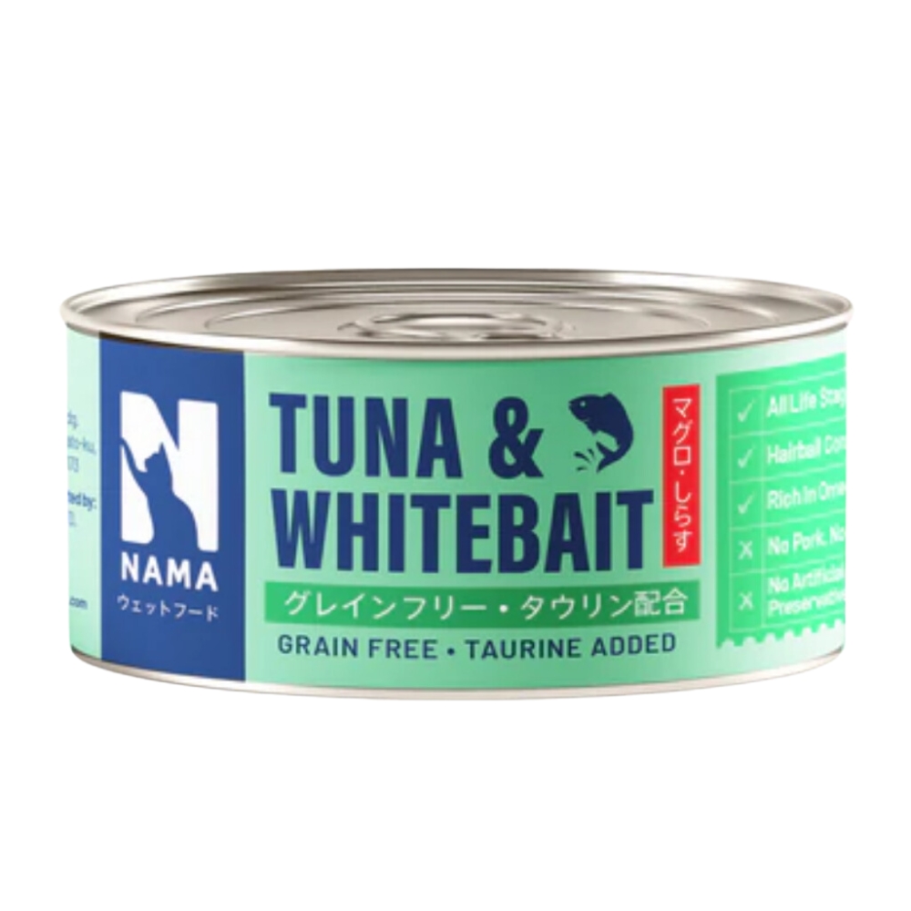 (exp: 24 Oct 2027) Nama Cat 80g Deboned Tuna & Whitebait Canned Wet Cat Food