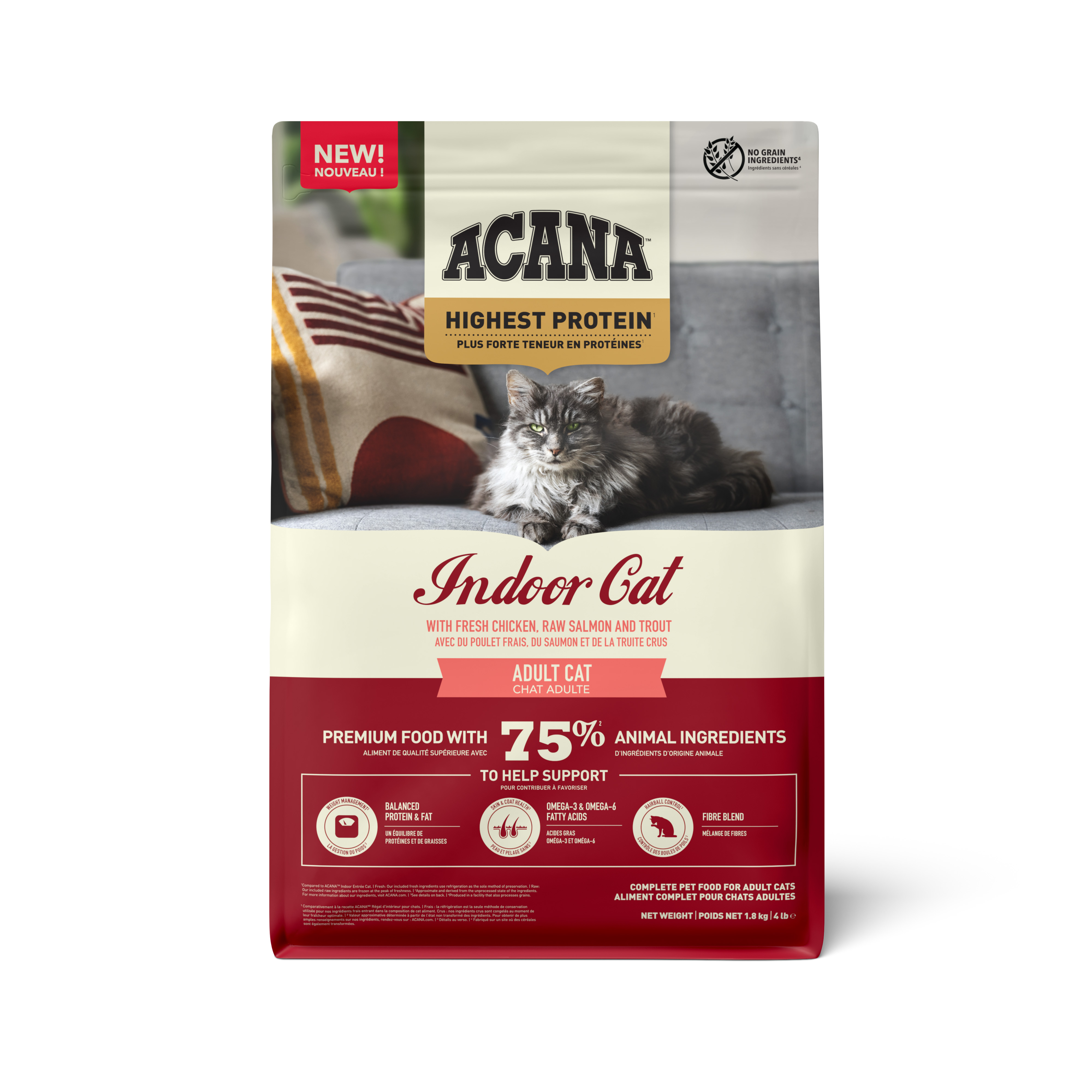 Acana Indoor Cat Highest Protein Freeze-dried Infused Dry Cat Food