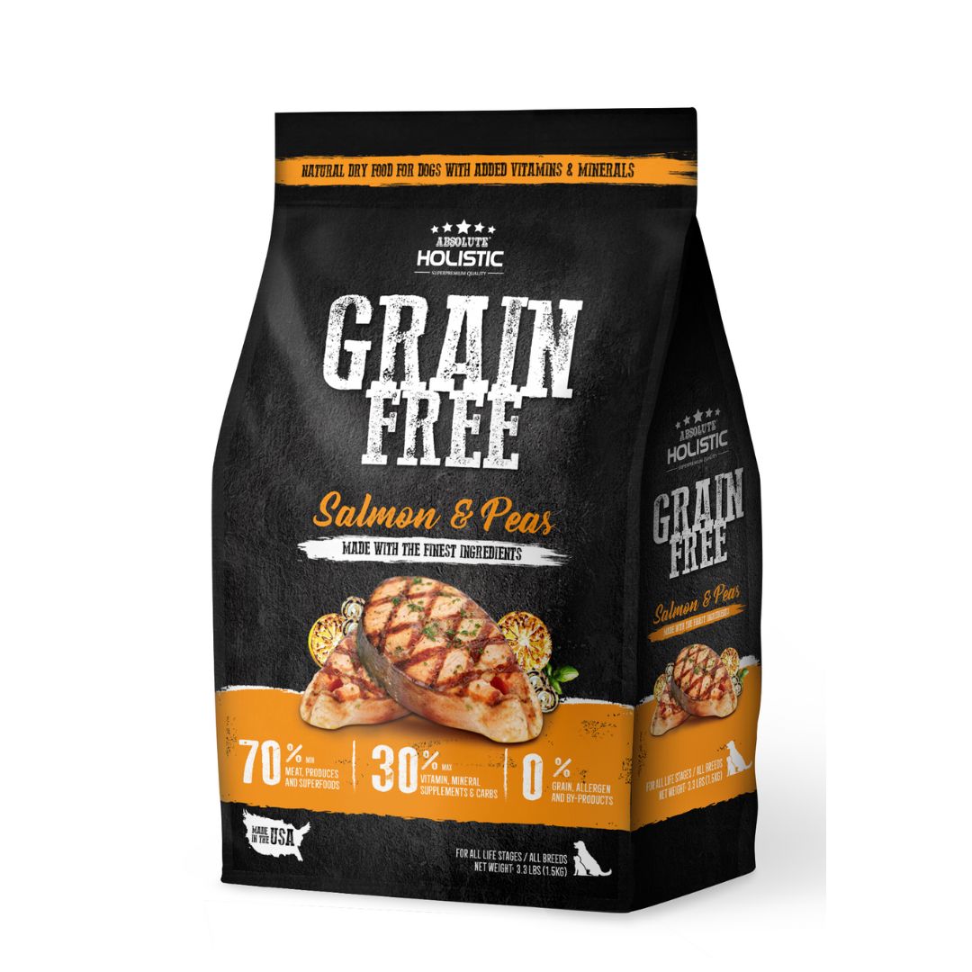 (exp: 21 Jan 2027) Absolute Holistic Dog 1.5kg Grain Free Salmon & Peas Dry Dog Food