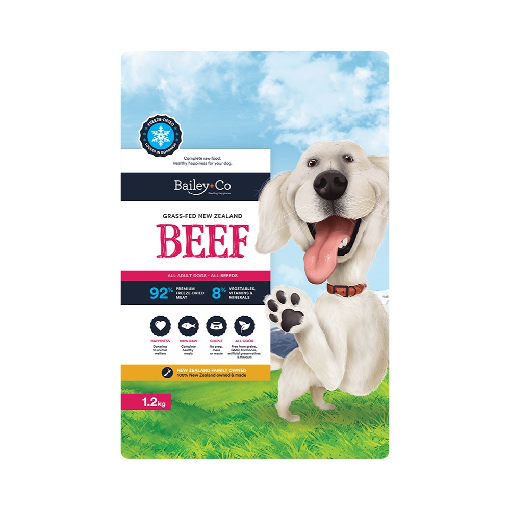 Bailey+co Dog 1.2kg Freeze Dried Beef Meal For Dogs