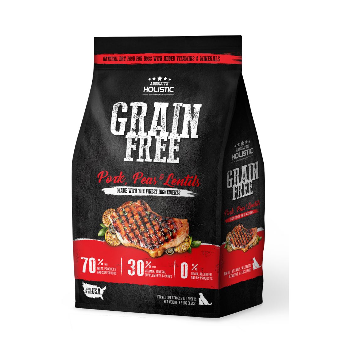 (exp: 25 Oct 2026) Absolute Holistic Dog 1.5kg Grain Free Pork & Peas Dry Dog Food