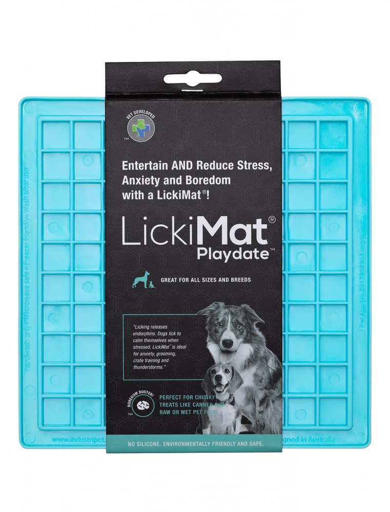 Lickimat Classic Playdate Turquoise For Dogs