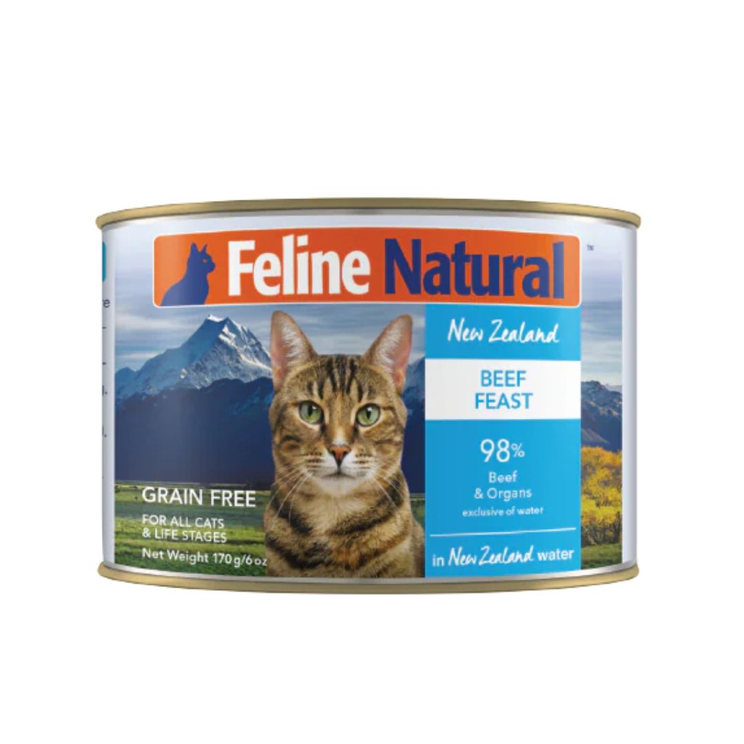 (exp: 08 Oct 2027) Feline Natural 170g Beef Feast Wet Cat Food