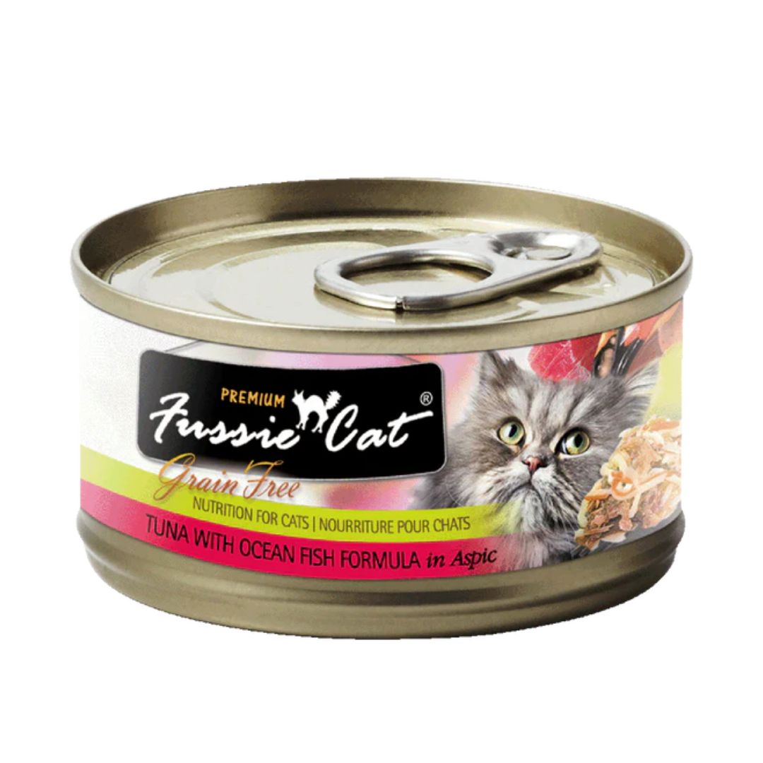 (exp: 25 Feb 2028) Fussie Cat Black Label 80g Tuna With Ocean Fish Wet Cat Food