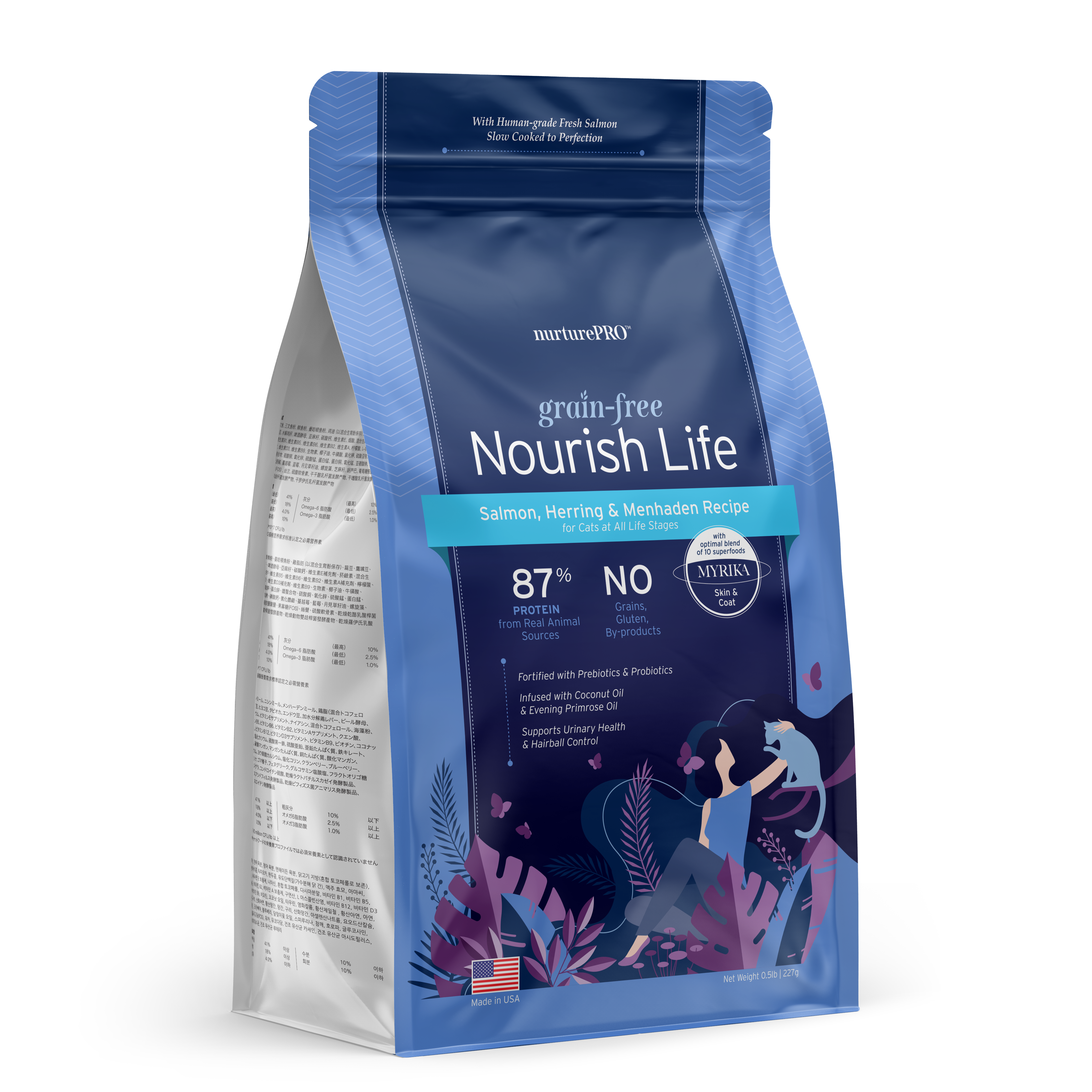 Nurture Pro Cat Nourish Life Grain-free Salmon, Herring And Menhaden All Life Stages Dry Cat Food