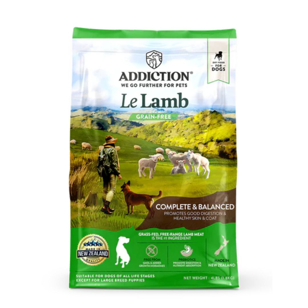 (exp: 30 Aug 2026) Addiction Dog 1.8kg Grain Free Le Lamb Dry Dog Food