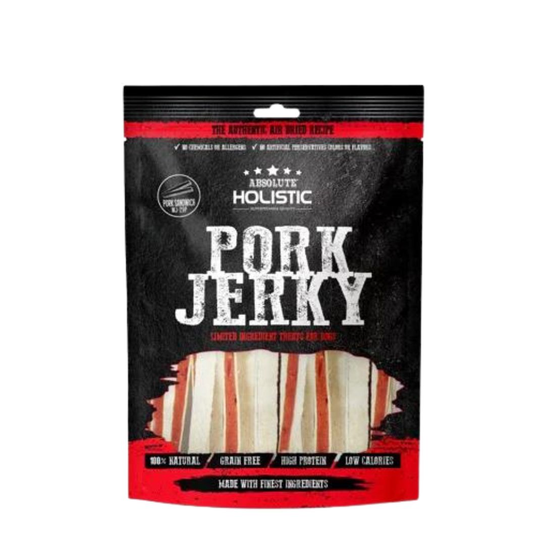 (exp: 25 Feb 2027) Absolute Holistic Dog 100g Jerky Pork Sandwich Dog Treat