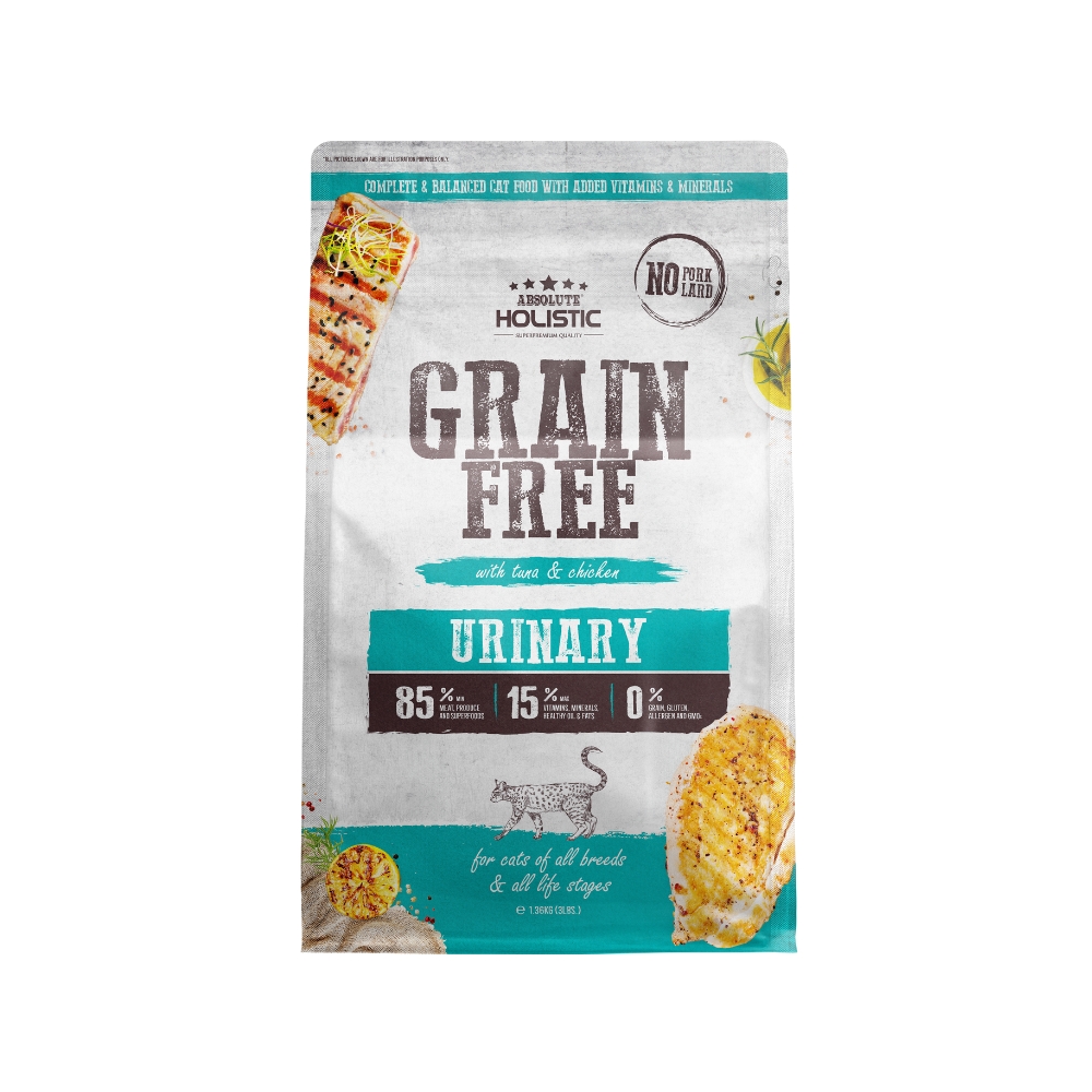 (exp: 21 Oct 2026) Absolute Holistic Cat 3lbs Grain Free Urinary Dry Cat Food