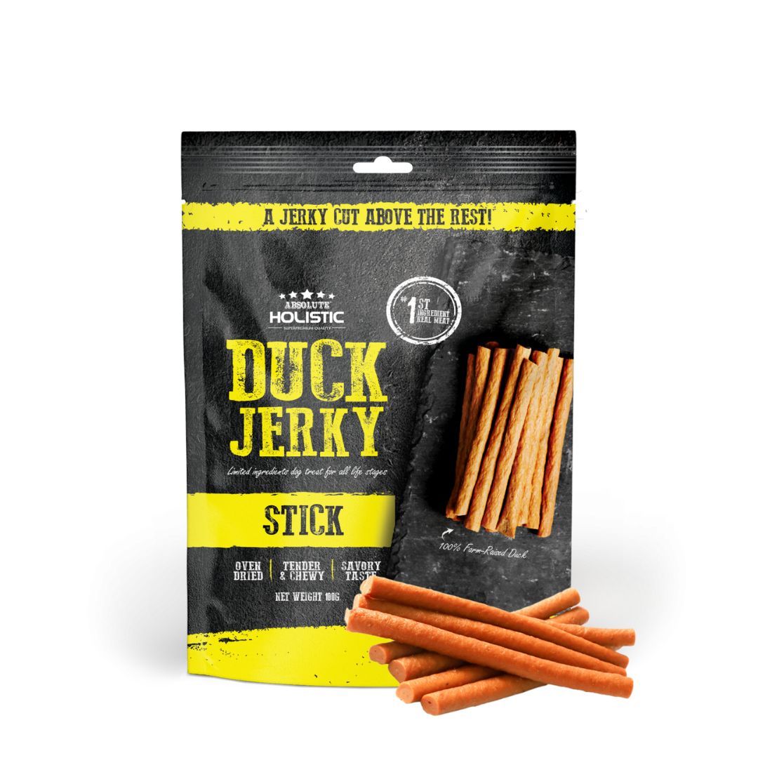 (exp: 20 Feb 2026) Absolute Holistic Dog 100g Jerky Duck Stick Dog Treat
