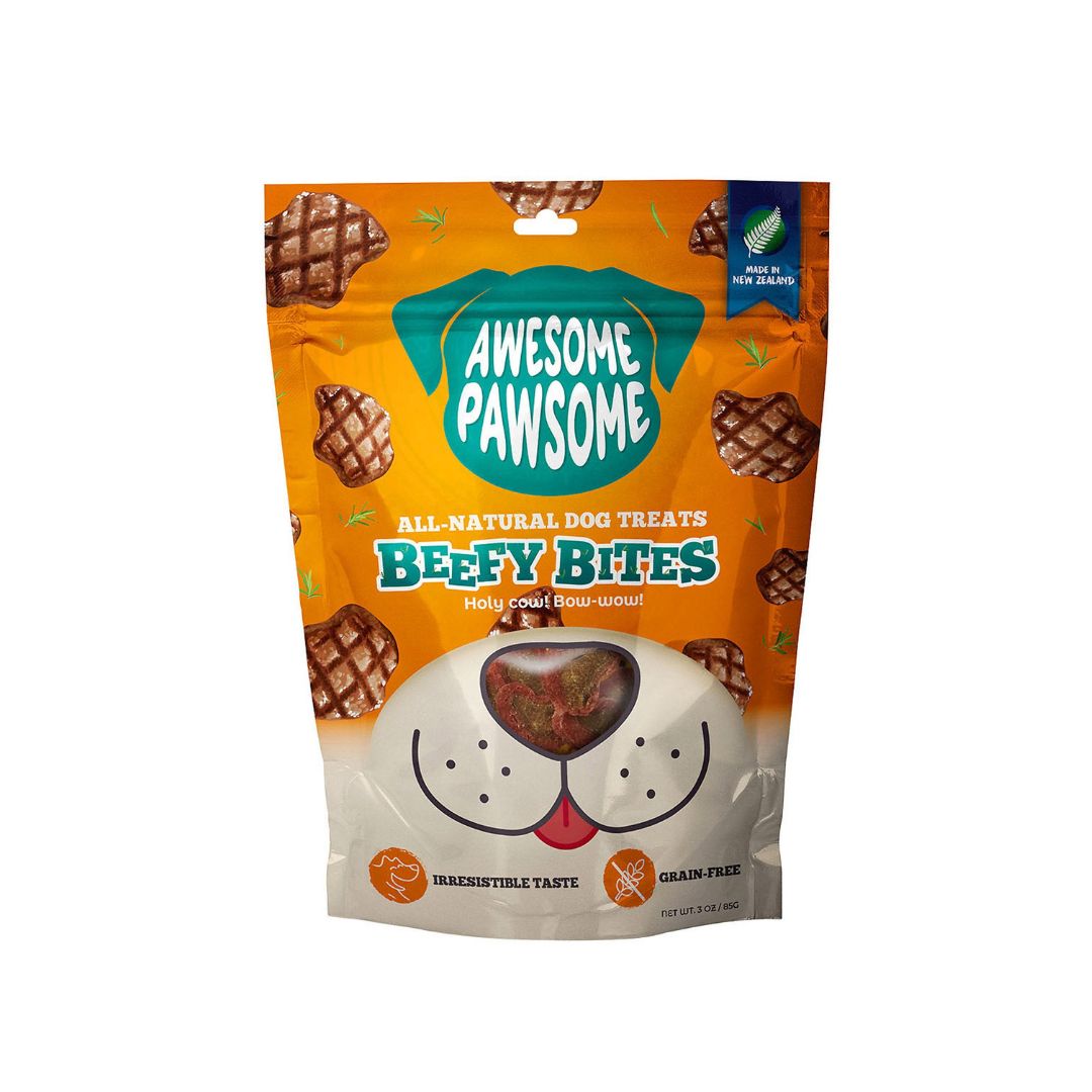 Awesome Pawsome 85g Grain Free Beefy Bites Dog Treat