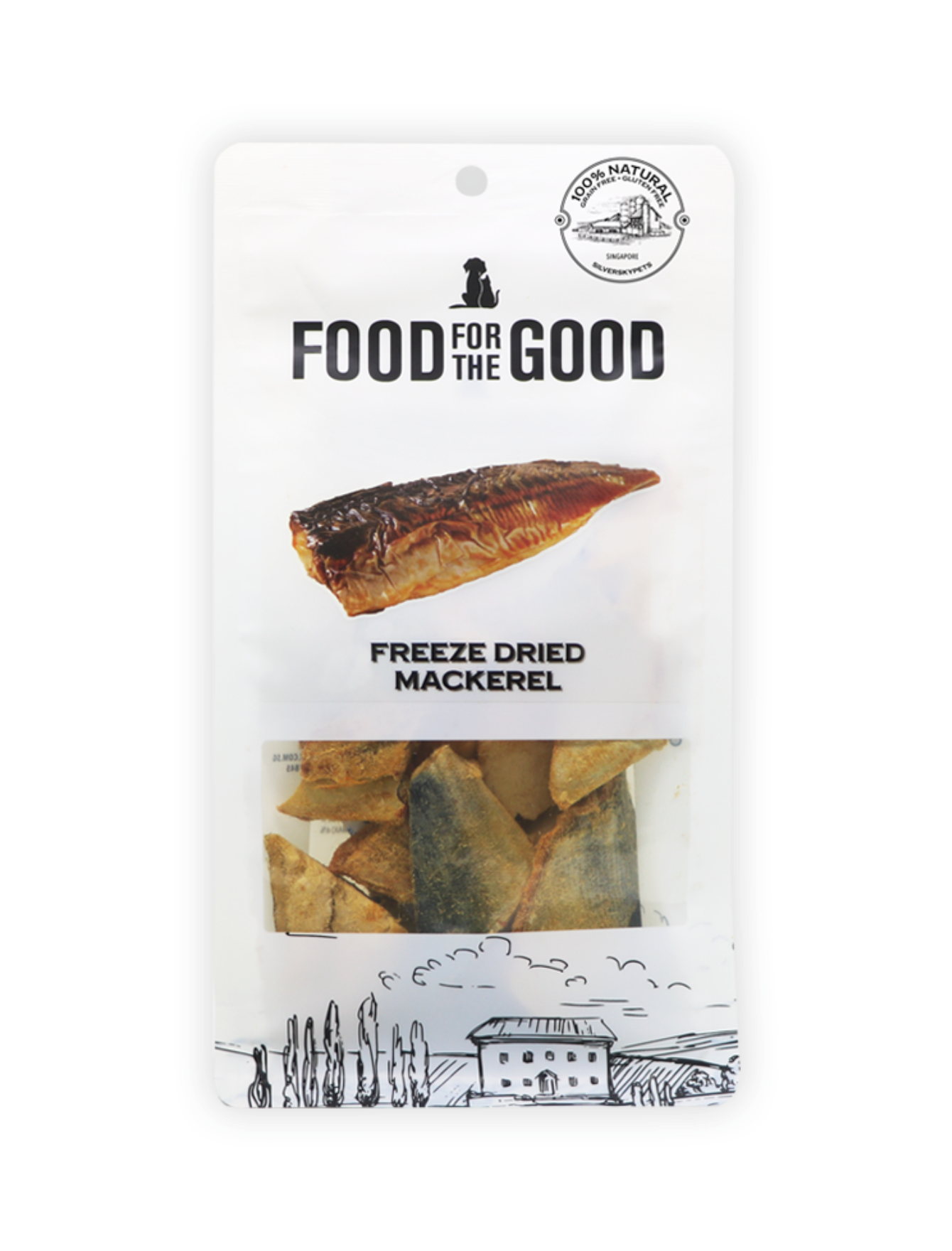 (exp: 14 May 2027) Food For The Good Freeze Dried Mackerel Dog & Cat Treats 70g