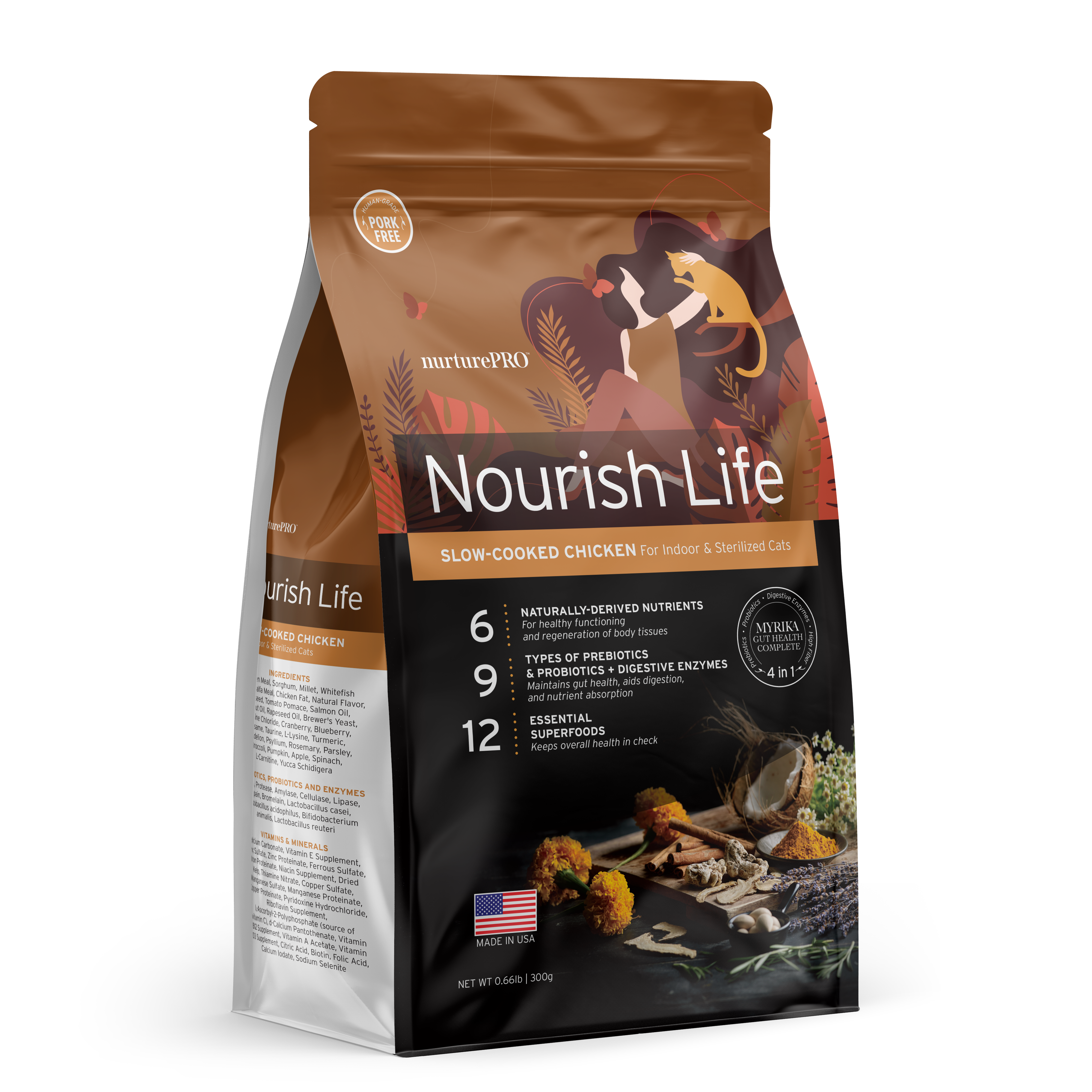 Nurture Pro Cat Nourish Life Slow-cooked Chicken For Mature Cat/weight Management Dry Cat Food