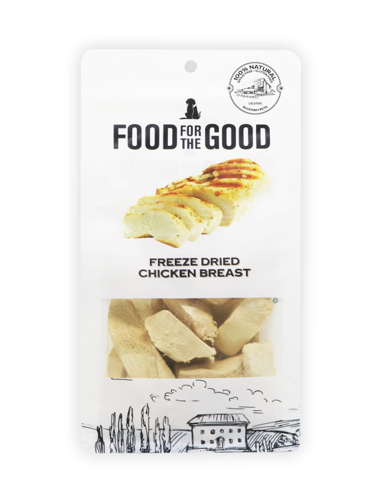 (exp: 16 Dec 2026) Food For The Good Freeze Dried Chicken Breast Dog & Cat Treats 70g