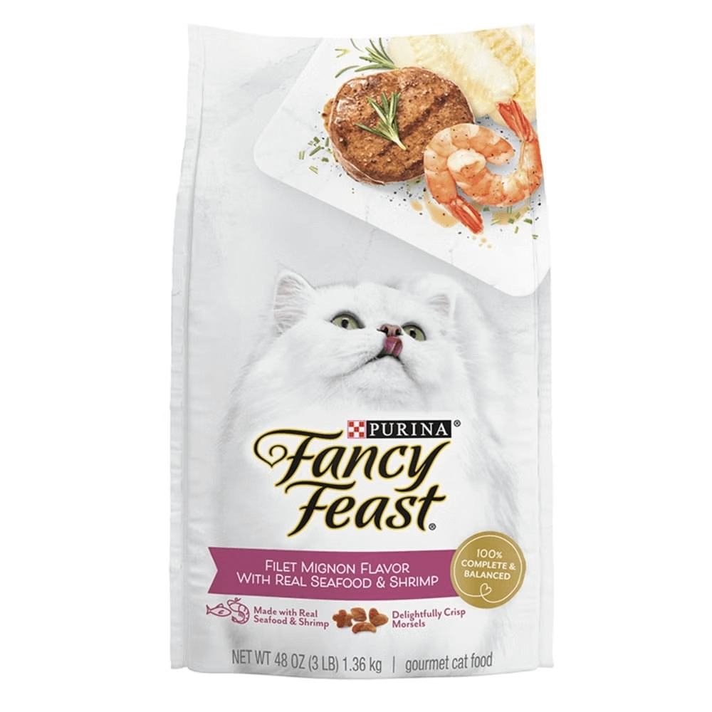 (exp: Nov'2025) Fancy Feast Cat 1.36kg Gourmet Gold Filet Mignon Flavor With Real Seafood & Shrimp Dry Cat Food
