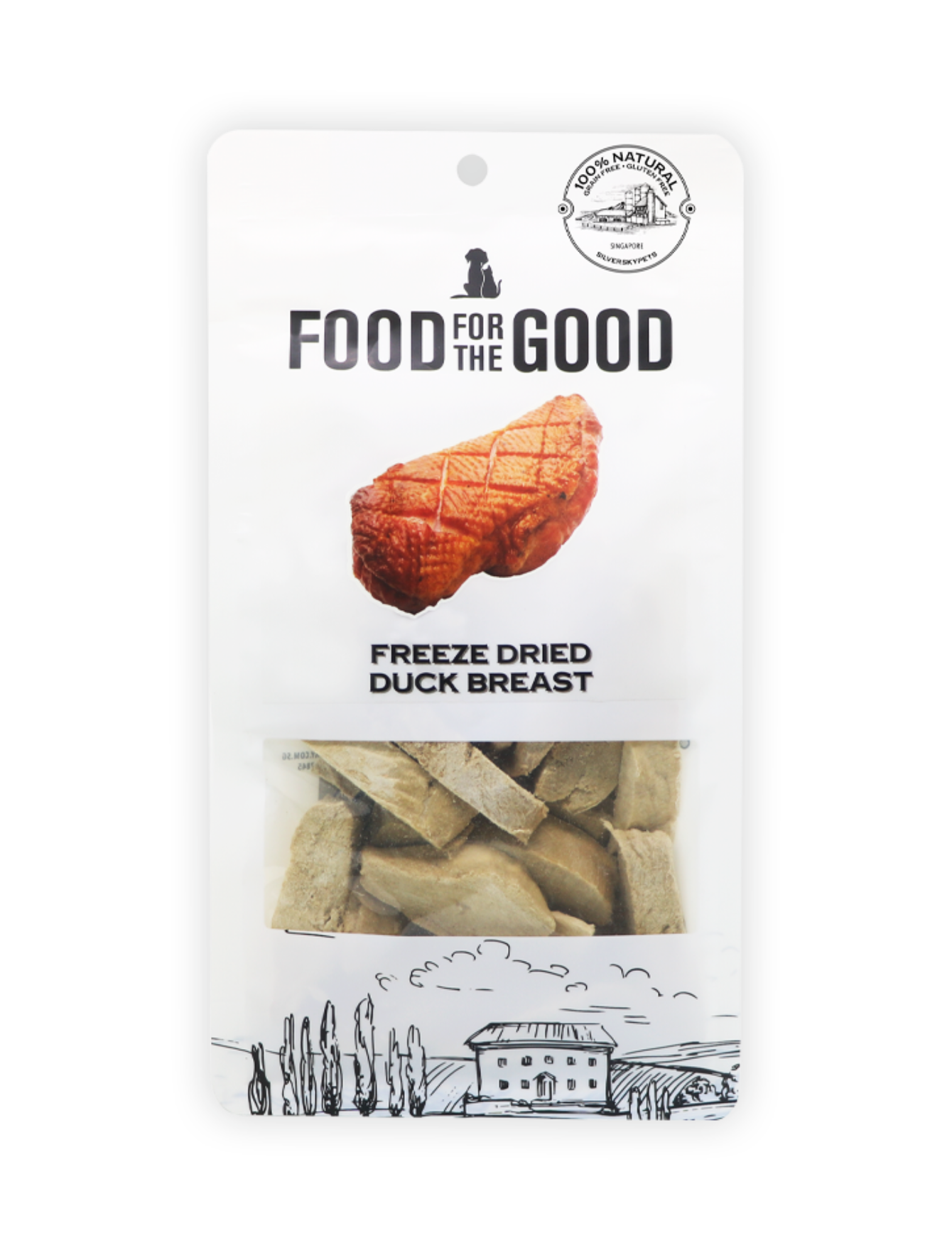 (exp: 06 Mar 2027) Food For The Good Freeze Dried Duck Breast Dog & Cat Treats 70g
