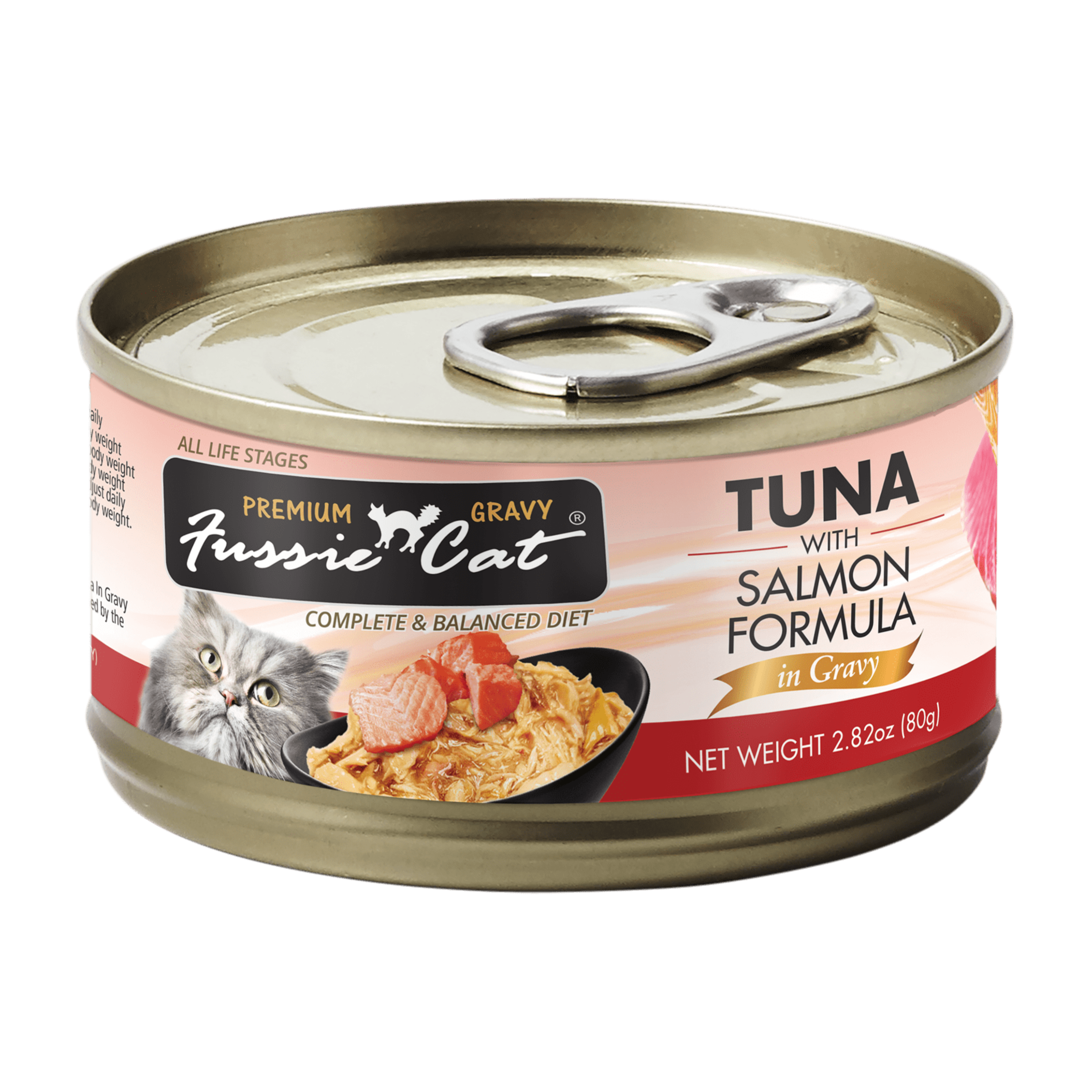 (exp: 11 Dec 2027) Fussie Cat Premium Gravy 80g Tuna With Salmon Wet Cat Food