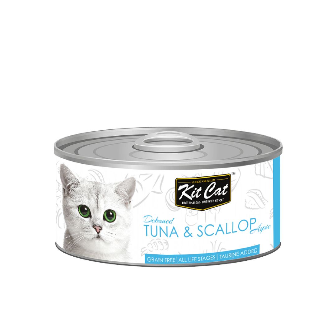 (exp: 11 Jan 2028) Kit Cat 80g Deboned Toppers Canned Tuna & Scallop Wet Cat Food