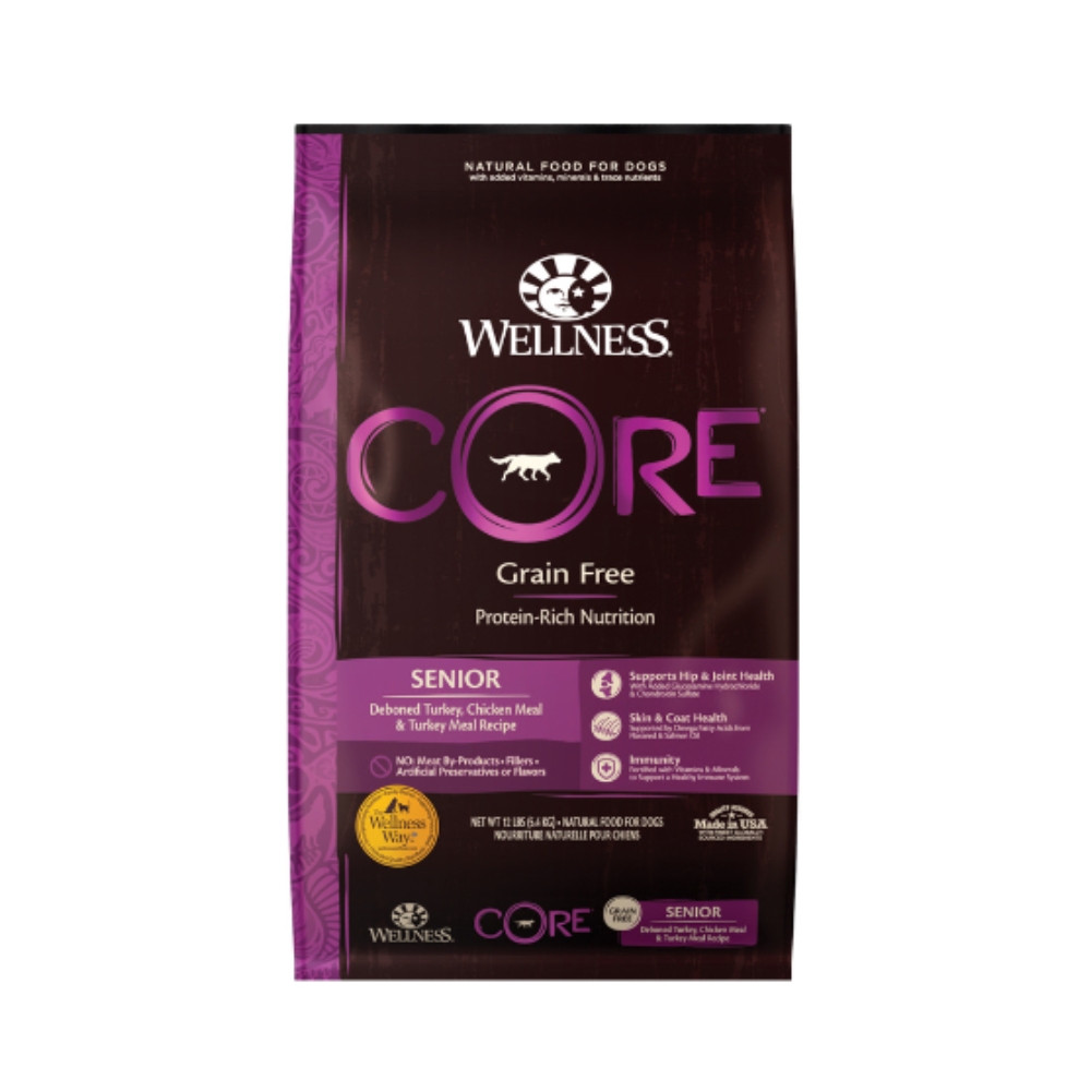 (exp: 29 Oct 2025) Wellness Core Dog 5.4kg (12lb) Senior Grain Free Dry Dog Food