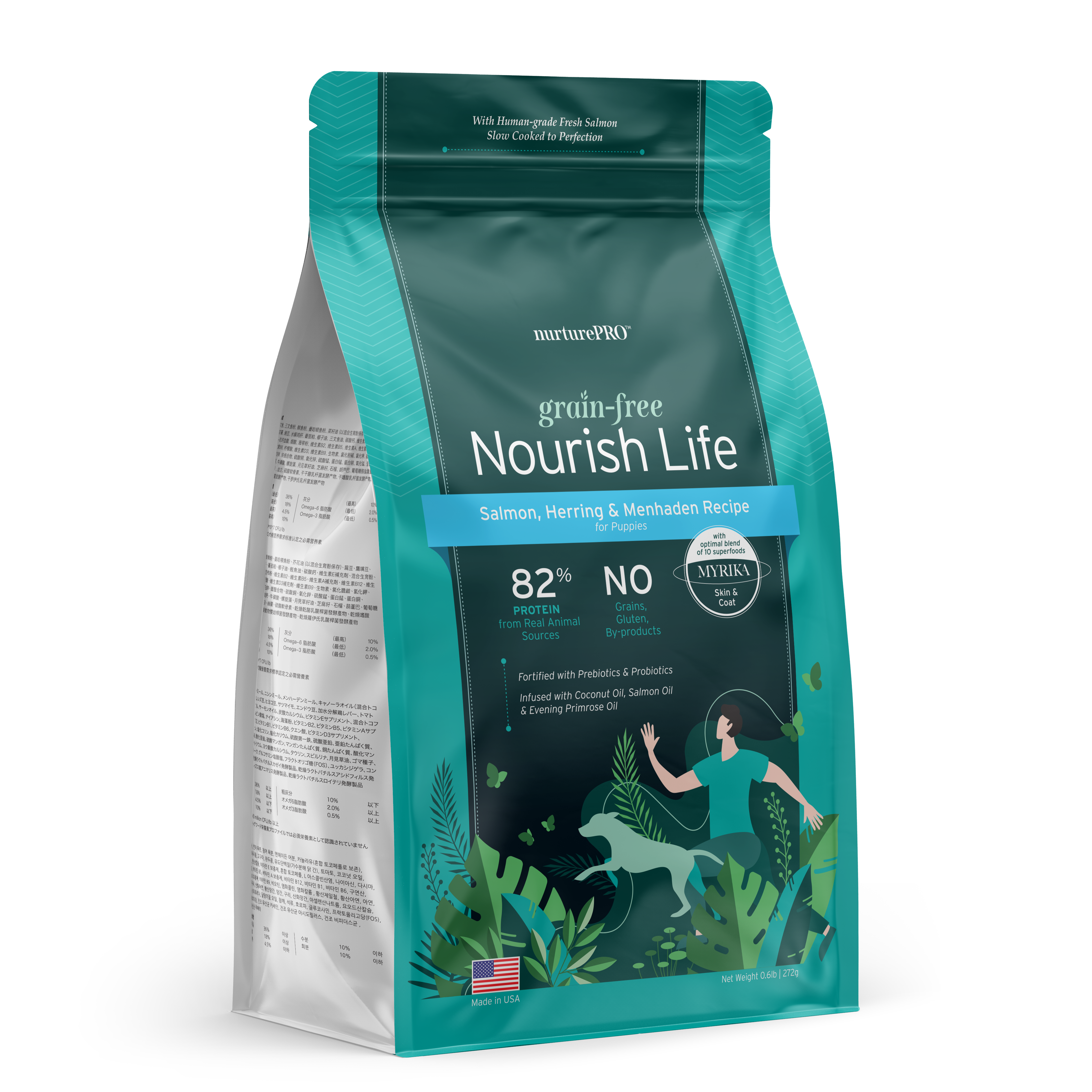 Nurture Pro Dog Nourish Life Grain Free Salmon, Herring And Menhaden For Puppies Dry Dog Food