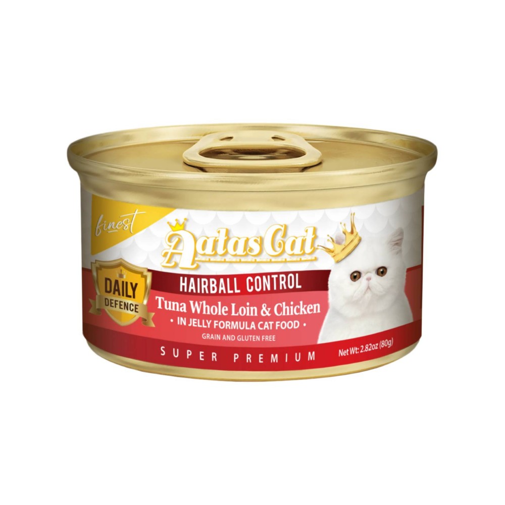 (exp: 23 Mar 2028) Aatas Cat 80g Finest Daily Hairball Control Wet Canned Food