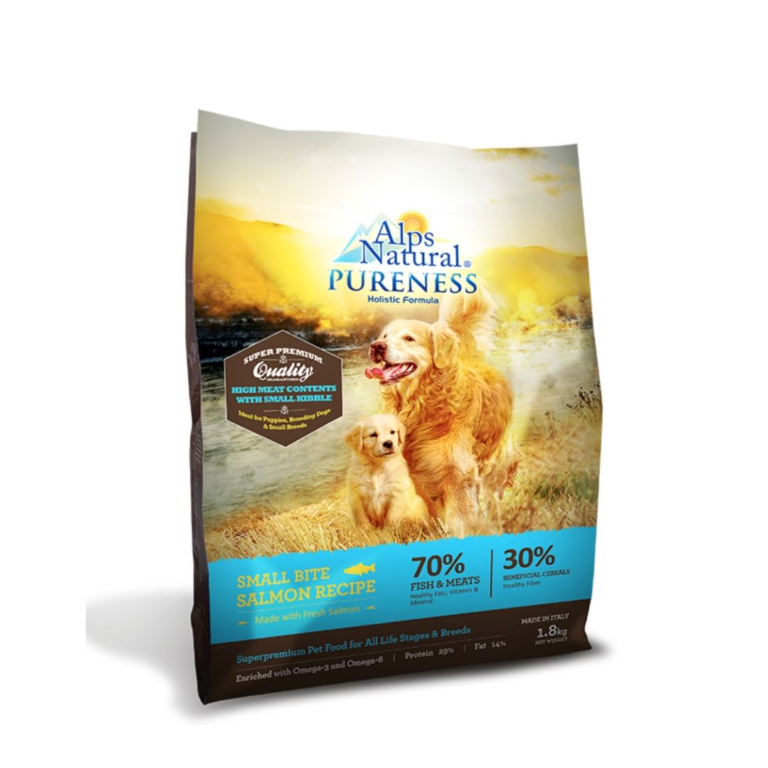 (exp: 28 Jan 2027) Alps Natural Pureness 2kg Small Bites Salmon Recipe Dry Dog Food
