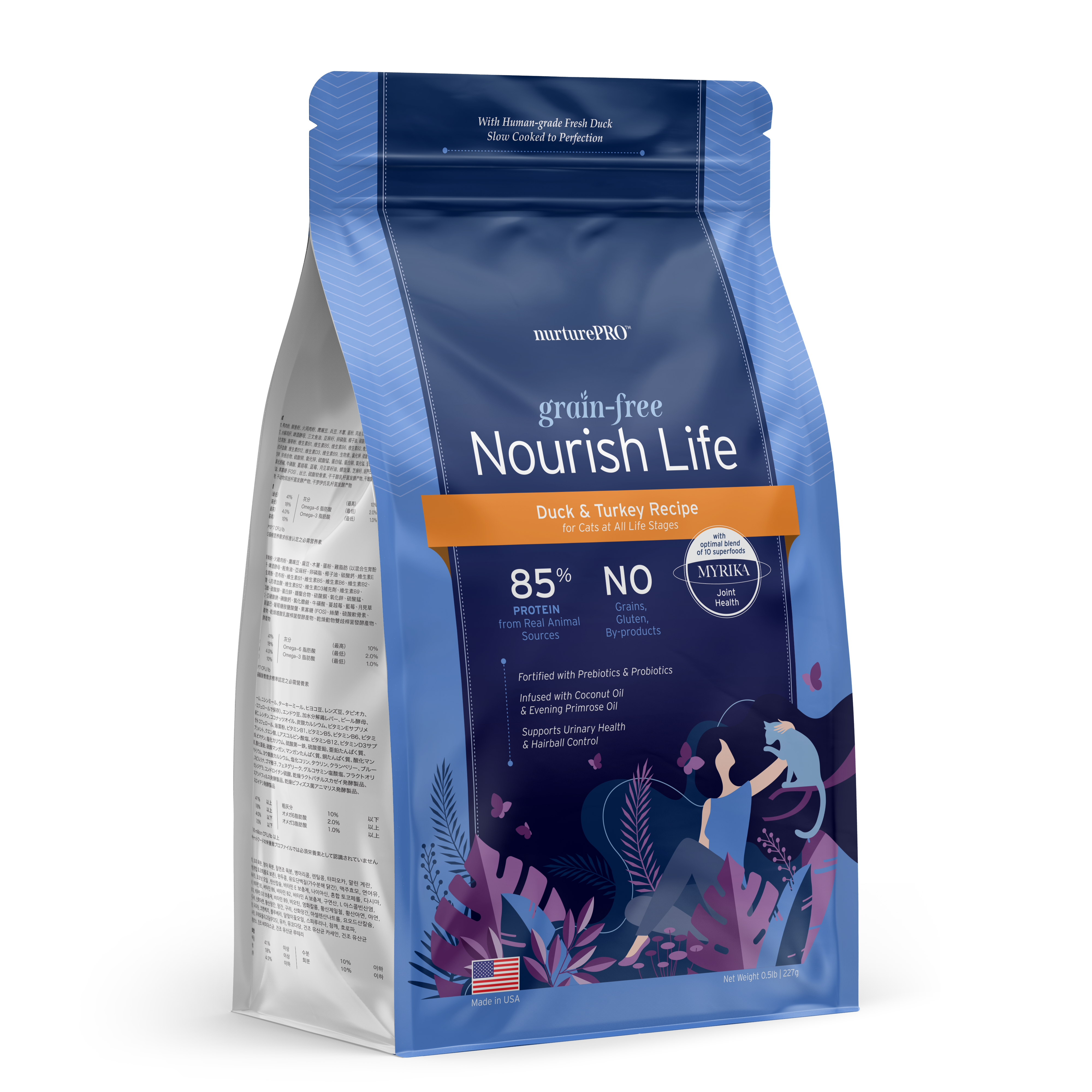 Nurture Pro Cat Nourish Life Grain-free Duck & Turkey All Life Stages Dry Cat Food