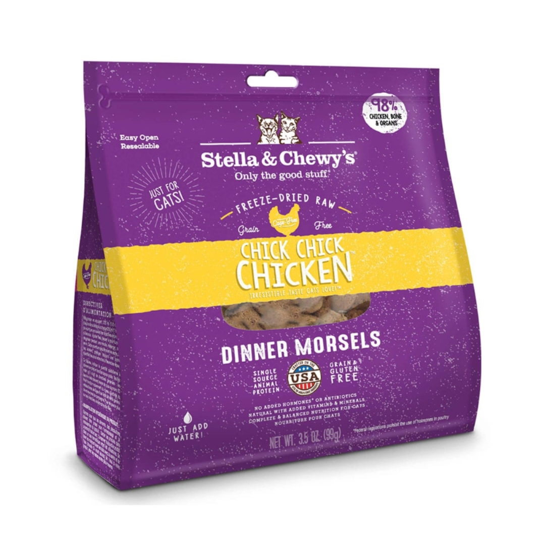 (exp: 04 Aug 2026) Stella & Chewy's Cat Freeze Dried Dinner Morsels 510g Chick Chick Chicken Raw Cat Food