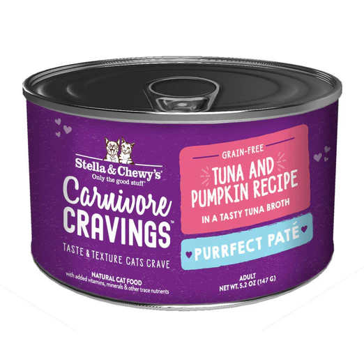 Stella & Chewy's Carnivore Cravings Purrfect Pate (tuna & Pumpkin In Broth) Canned Cat Food 154g
