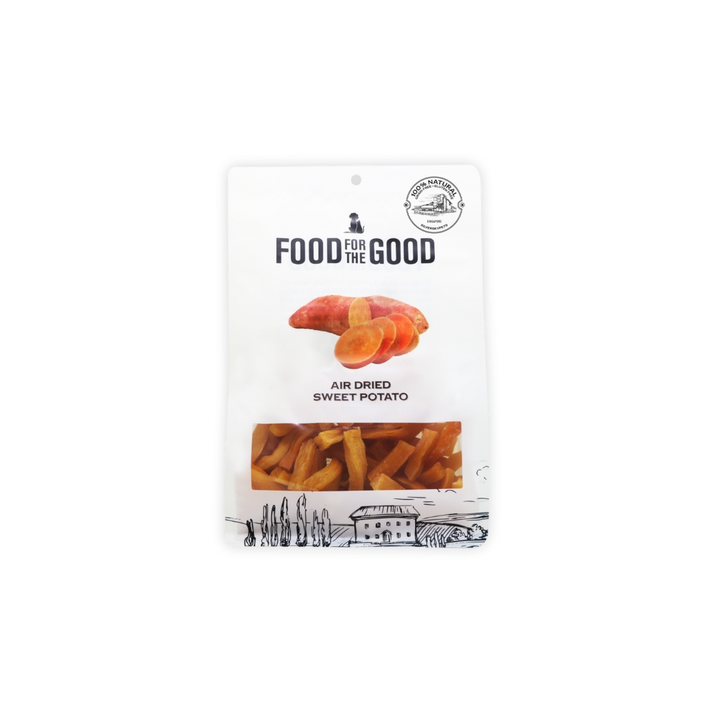 (exp: 06 Mar 2027) Food For The Good Air Dried Sweet Potato Dog & Cat Treats 600g