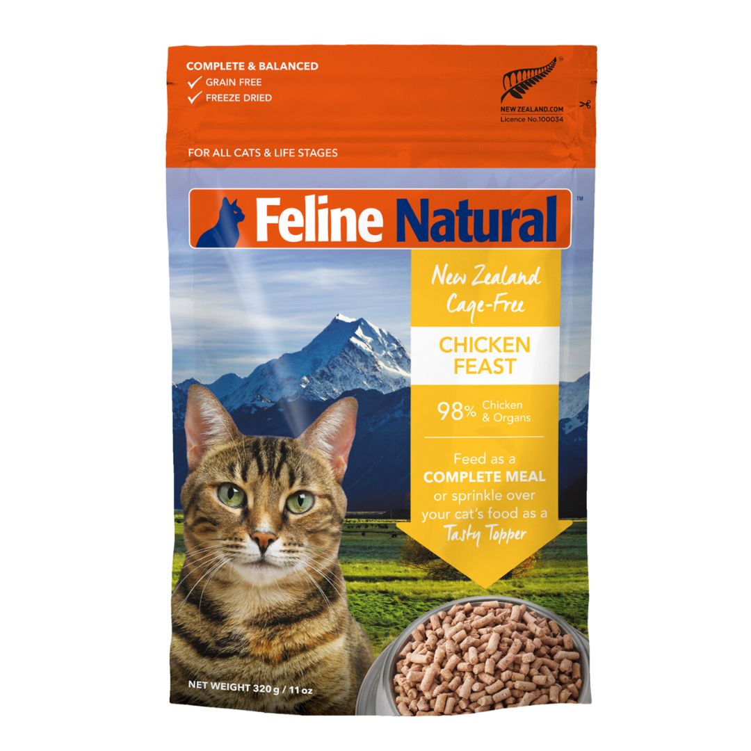 (exp: 15 Jul 2026) Feline Natural Freeze Dried 320g Chicken Feast Dry Cat Food