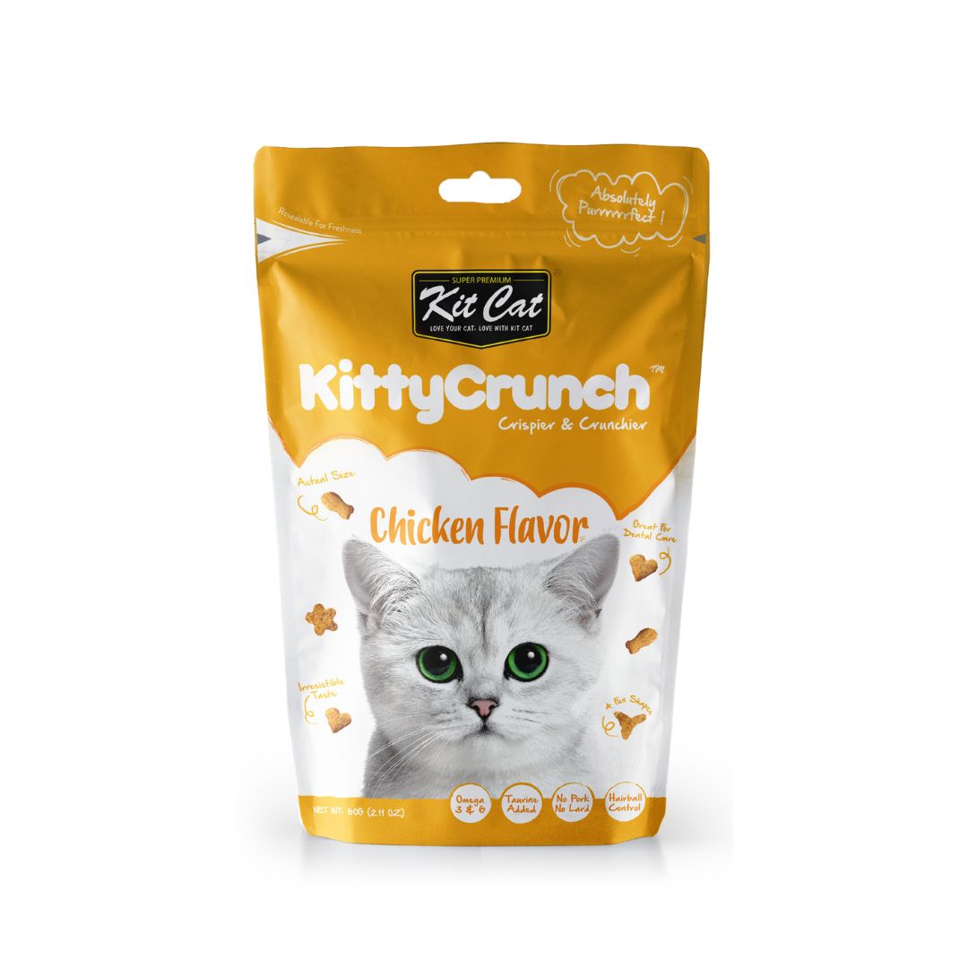 (exp: 01 May 2027) Kit Cat 60g Kitty Crunch Chicken Flavour Cat Treat