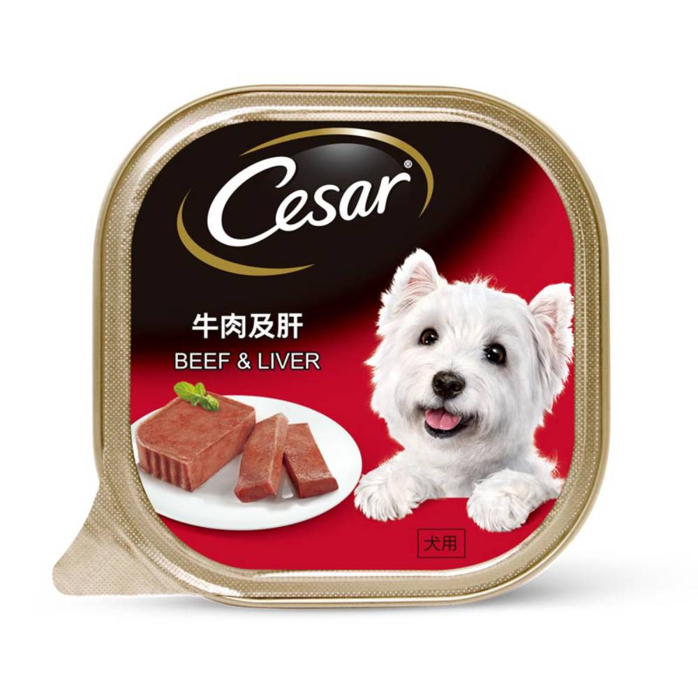 (exp: 22 Jan 2027) Cesar Dog 100g Beef & Liver Wet Dog Food