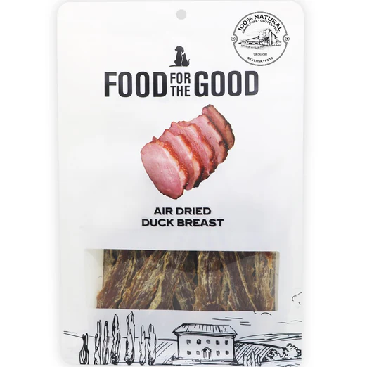 (exp: 18 Dec 2026) Food For The Good Air Dried Duck Breast Dog & Cat Treats 300g