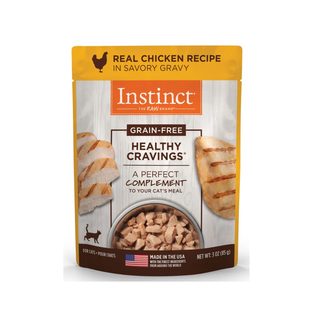 (exp: 19 Sep 2026) Instinct Cat 3oz Healthy Cravings Grain Free Real Chicken Recipe In Savory Gravy Wet Cat Food Topper