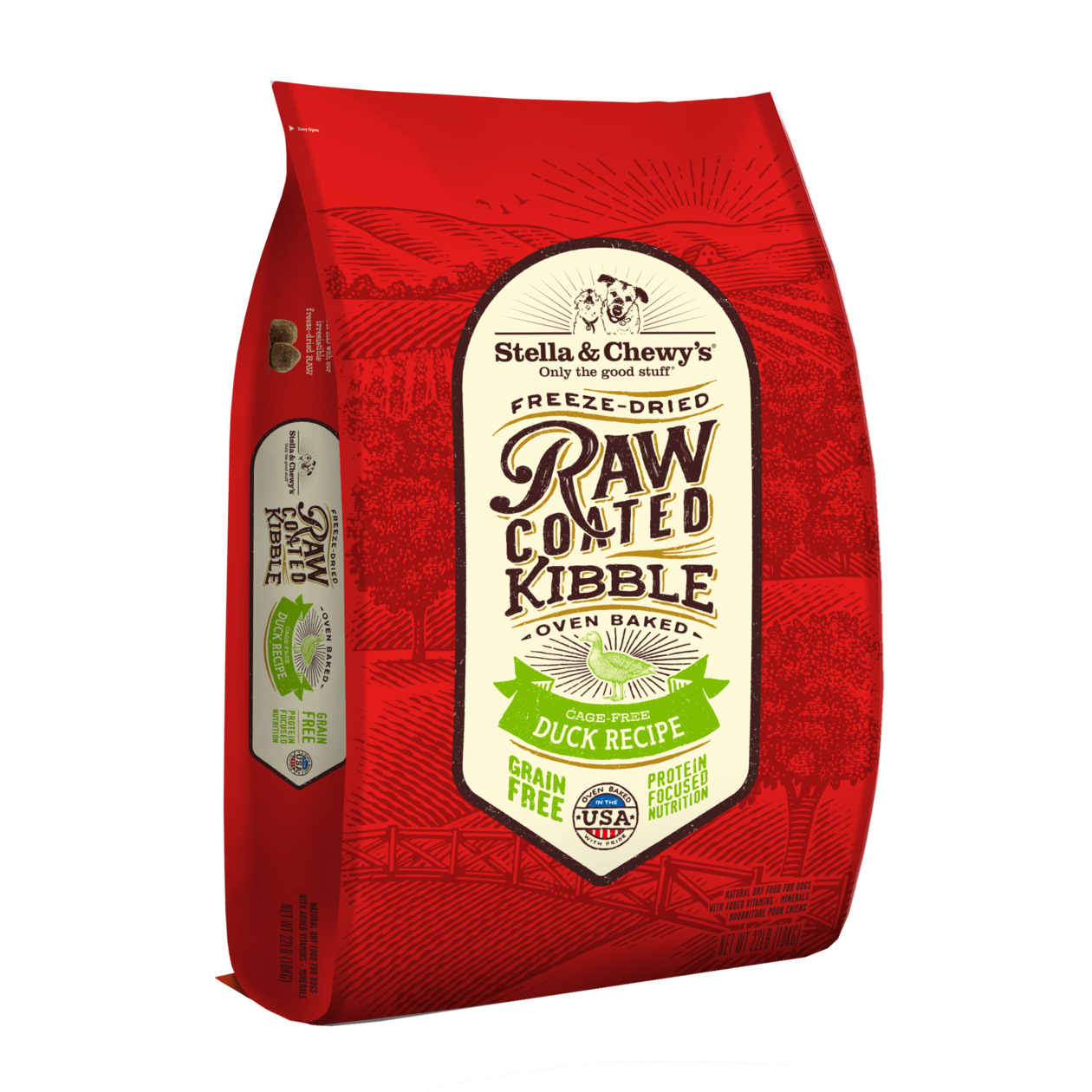 (exp: 27 Apr 2026) Stella & Chewy's Dog 10kg (22lbs) Freeze Dried Raw Coated Kibble (duck) Dry Dog Food