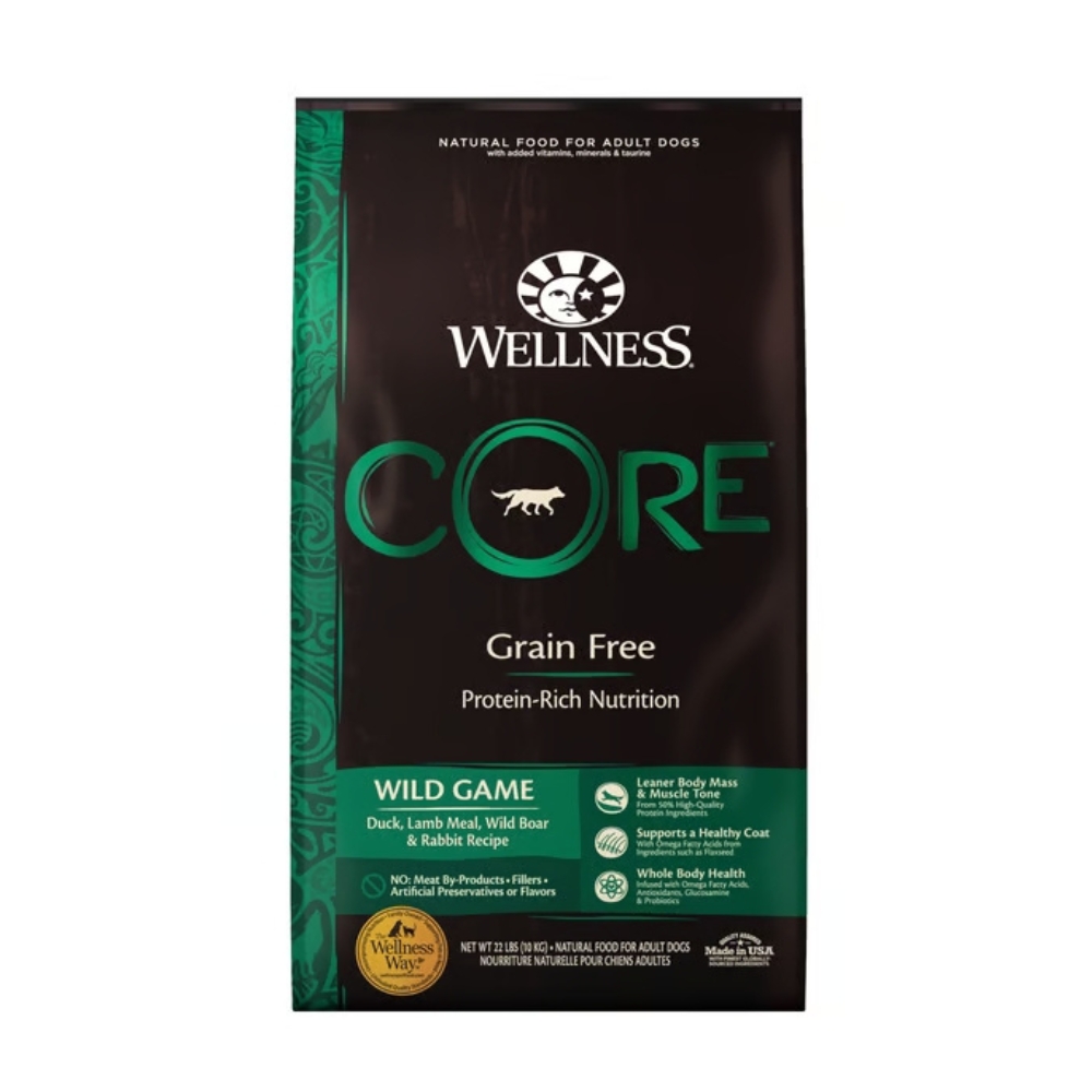Wellness Core Dog 10kg (22lb) Wild Game Grain Free Dry Dog Food
