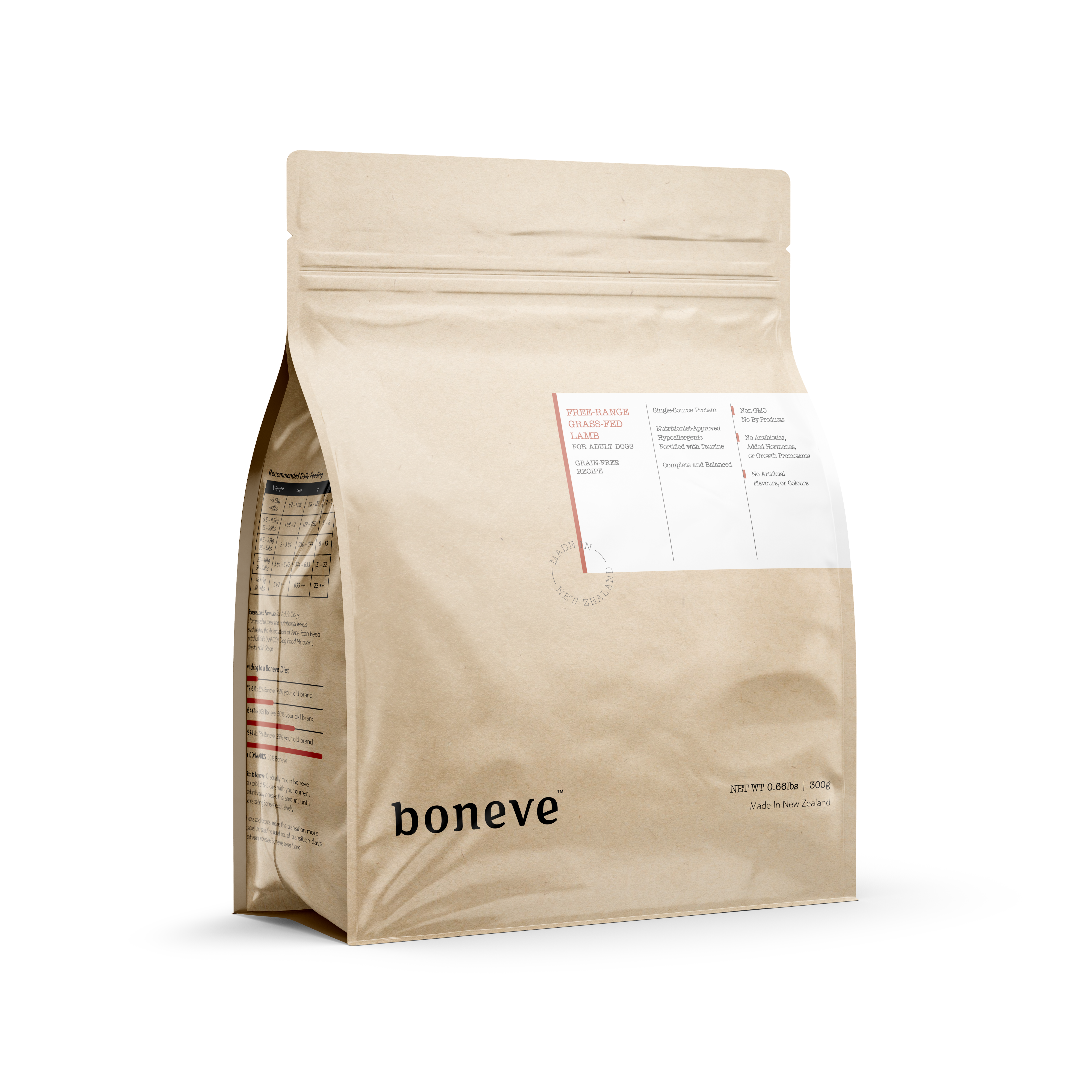 (exp: 12 Aug 2025) Boneve Earthmade Dog 0.66lbs (300g) Free Range Grass-fed Lamb Grain Free Dry Dog Food