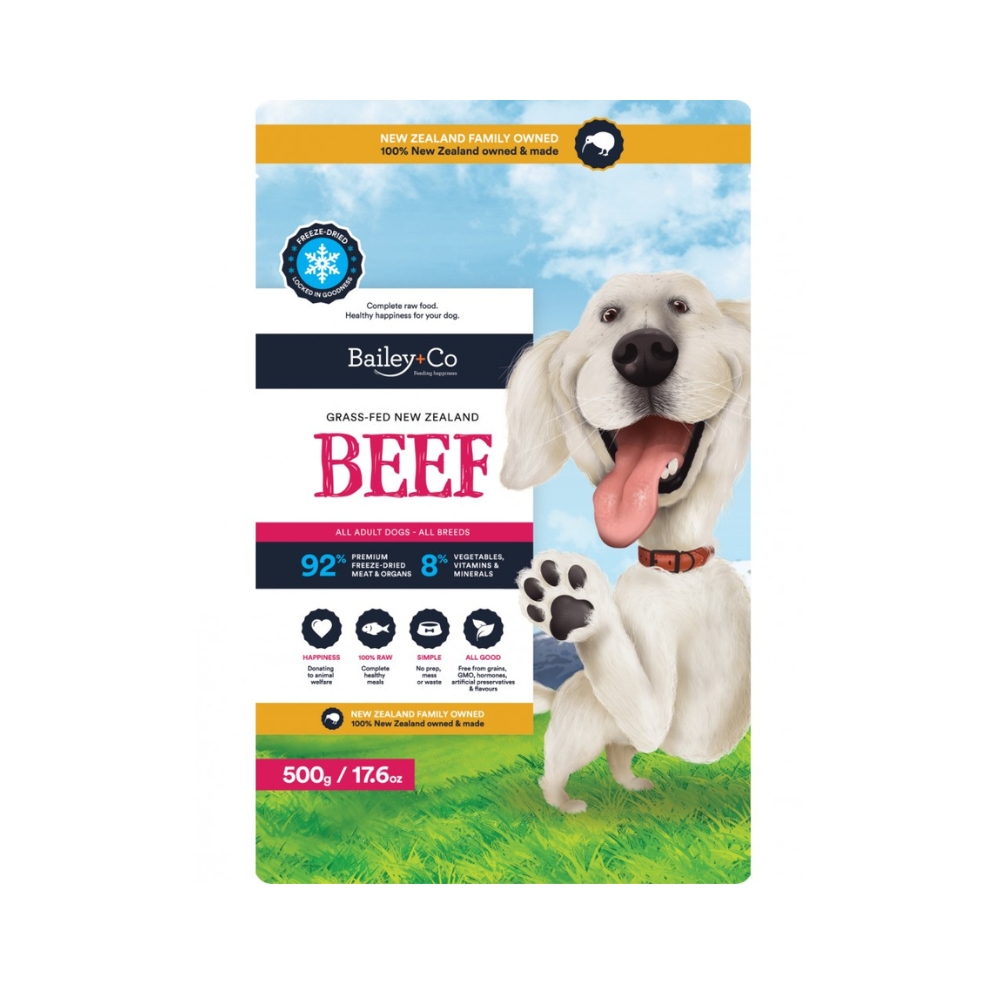 Bailey+co Dog 500g Freeze Dried Beef Meal For Dogs
