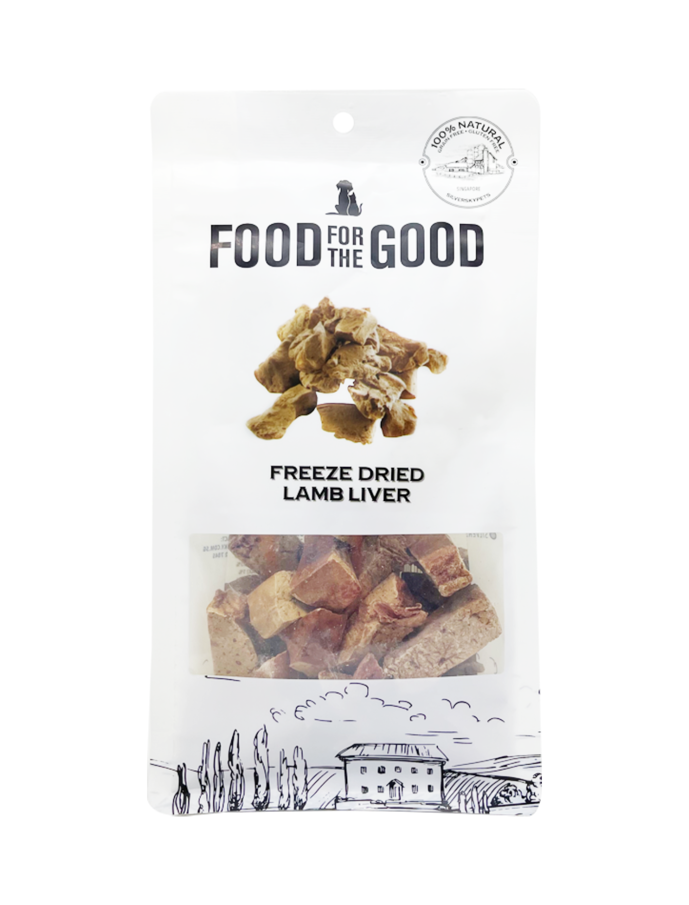 (exp: 16 Dec 2026) Food For The Good Freeze Dried Lamb Liver Dog & Cat Treats 70g